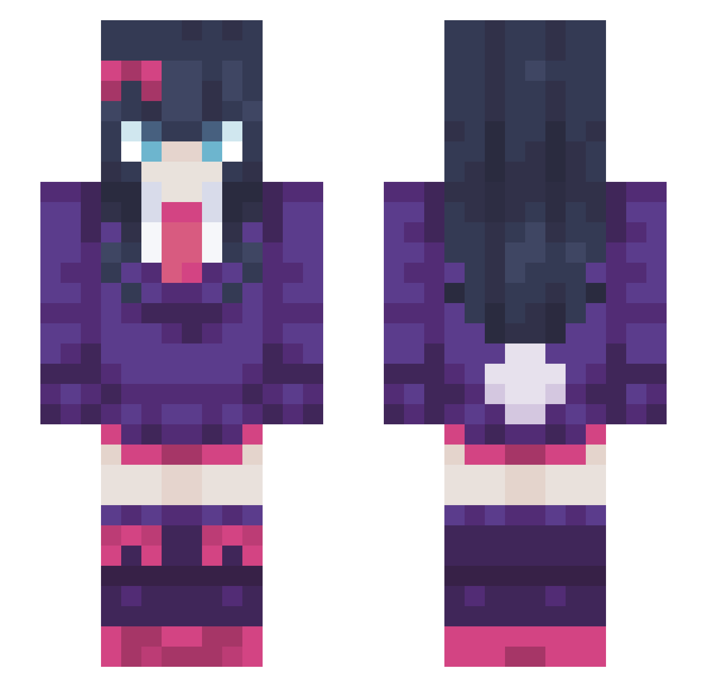 DigbyMaximus Minecraft skin, front and back view