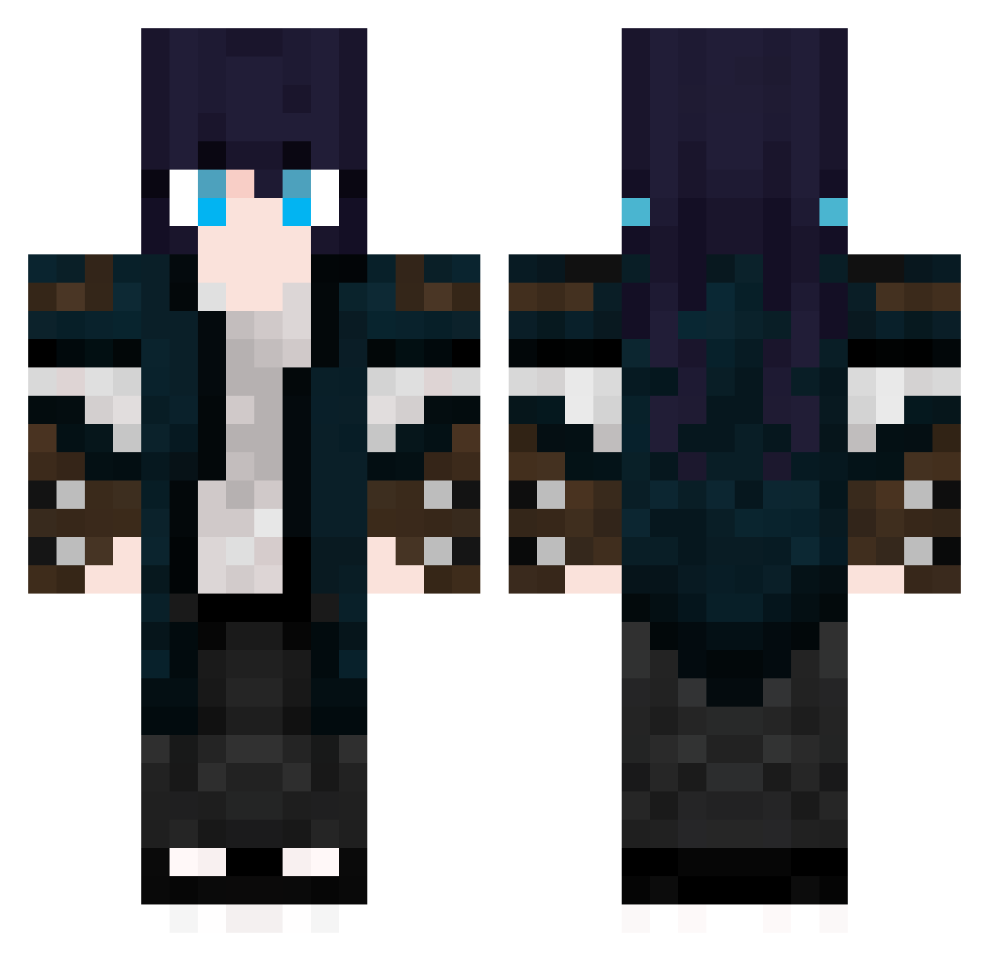 luks2512 Minecraft skin, front and back view