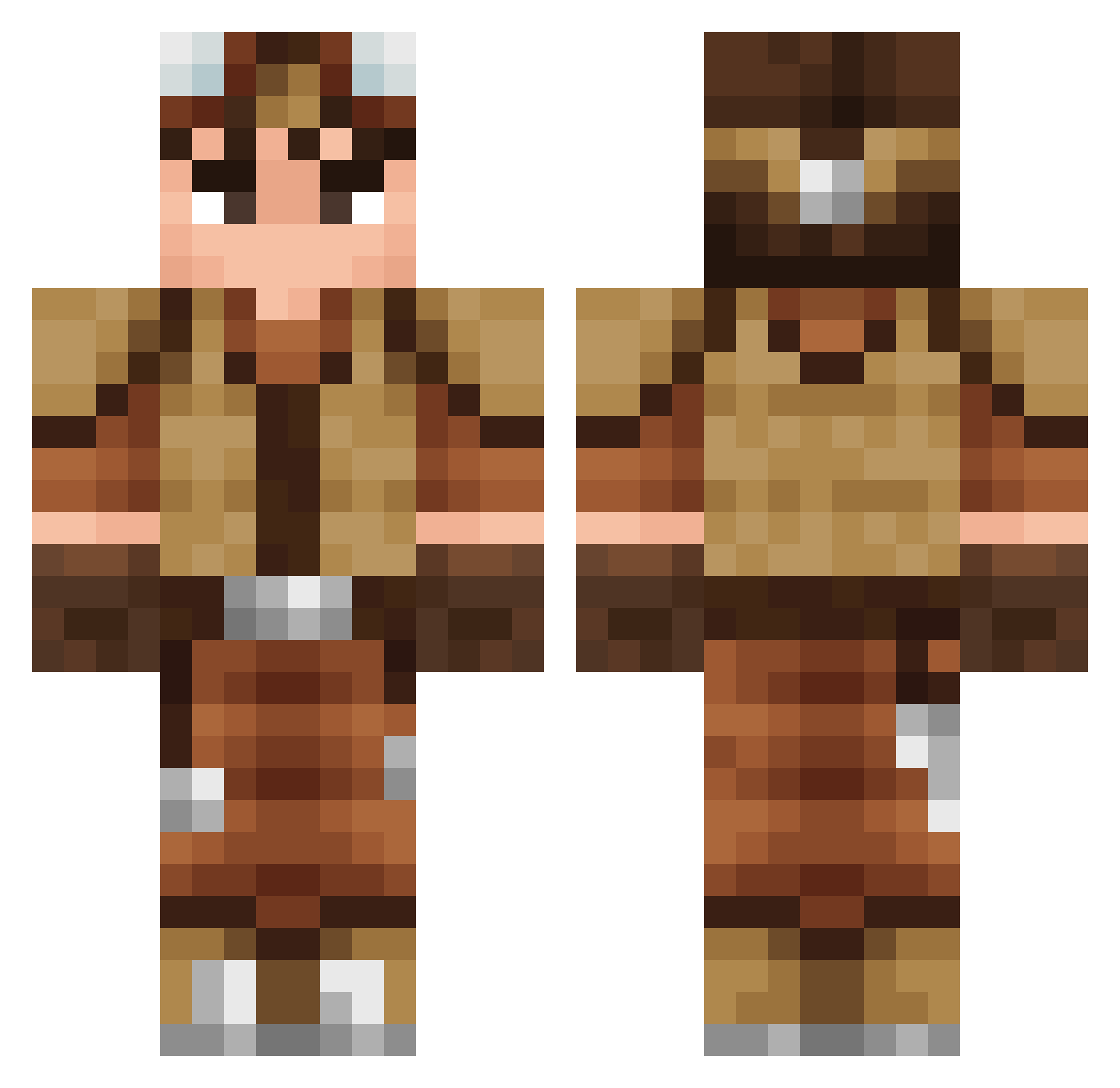 SirDumpy70 Minecraft skin, front and back view
