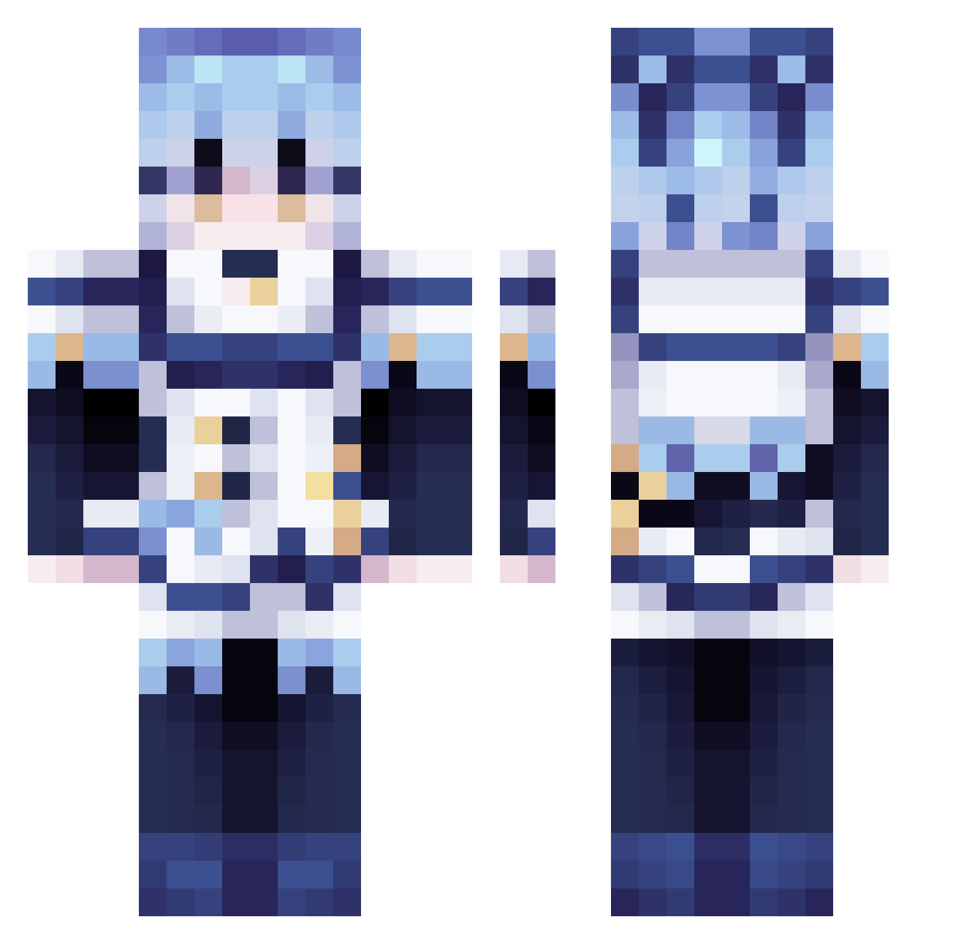 ms_lvesck Minecraft skin, front and back view