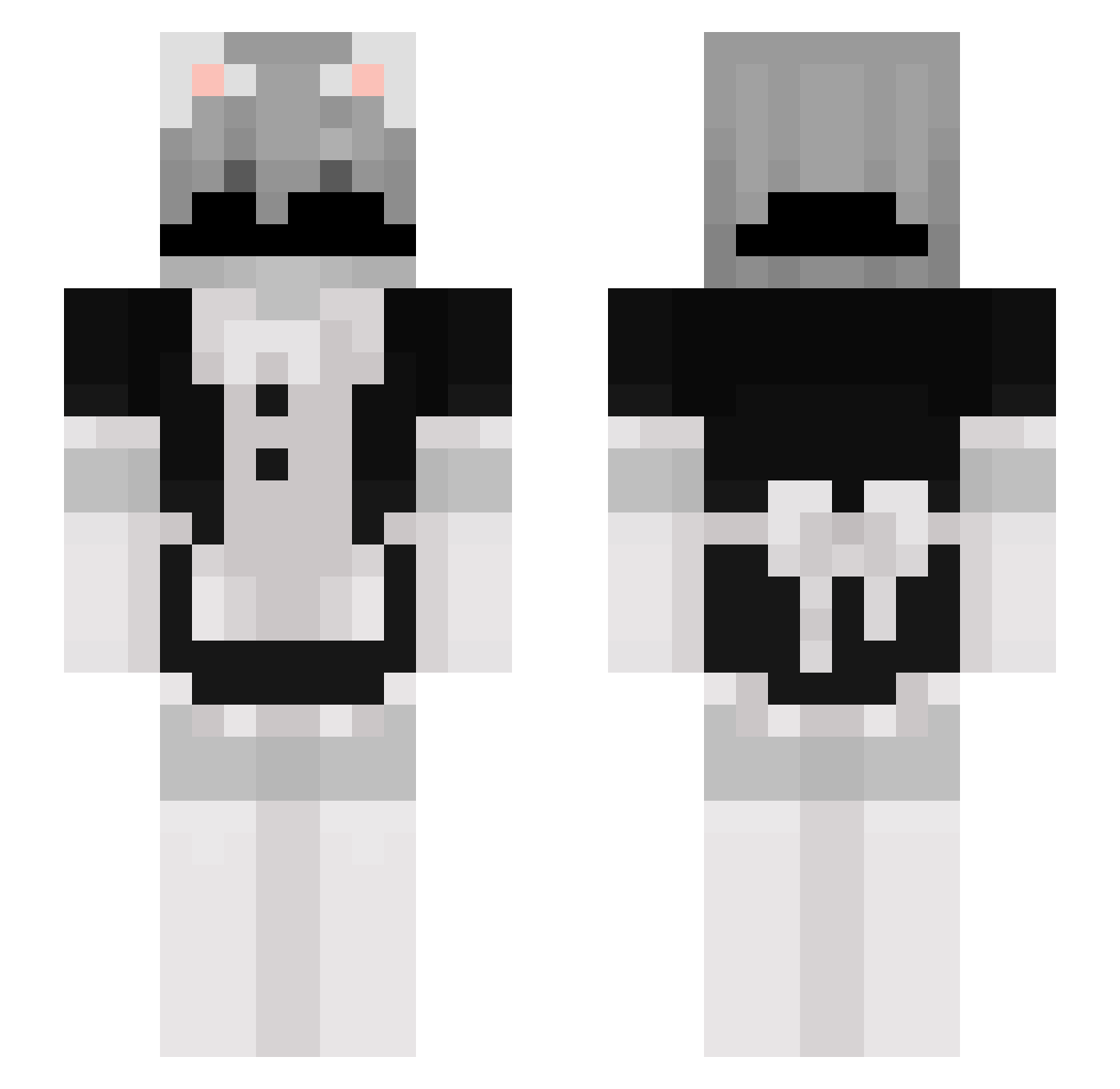 CozyByNokia Minecraft skin, front and back view