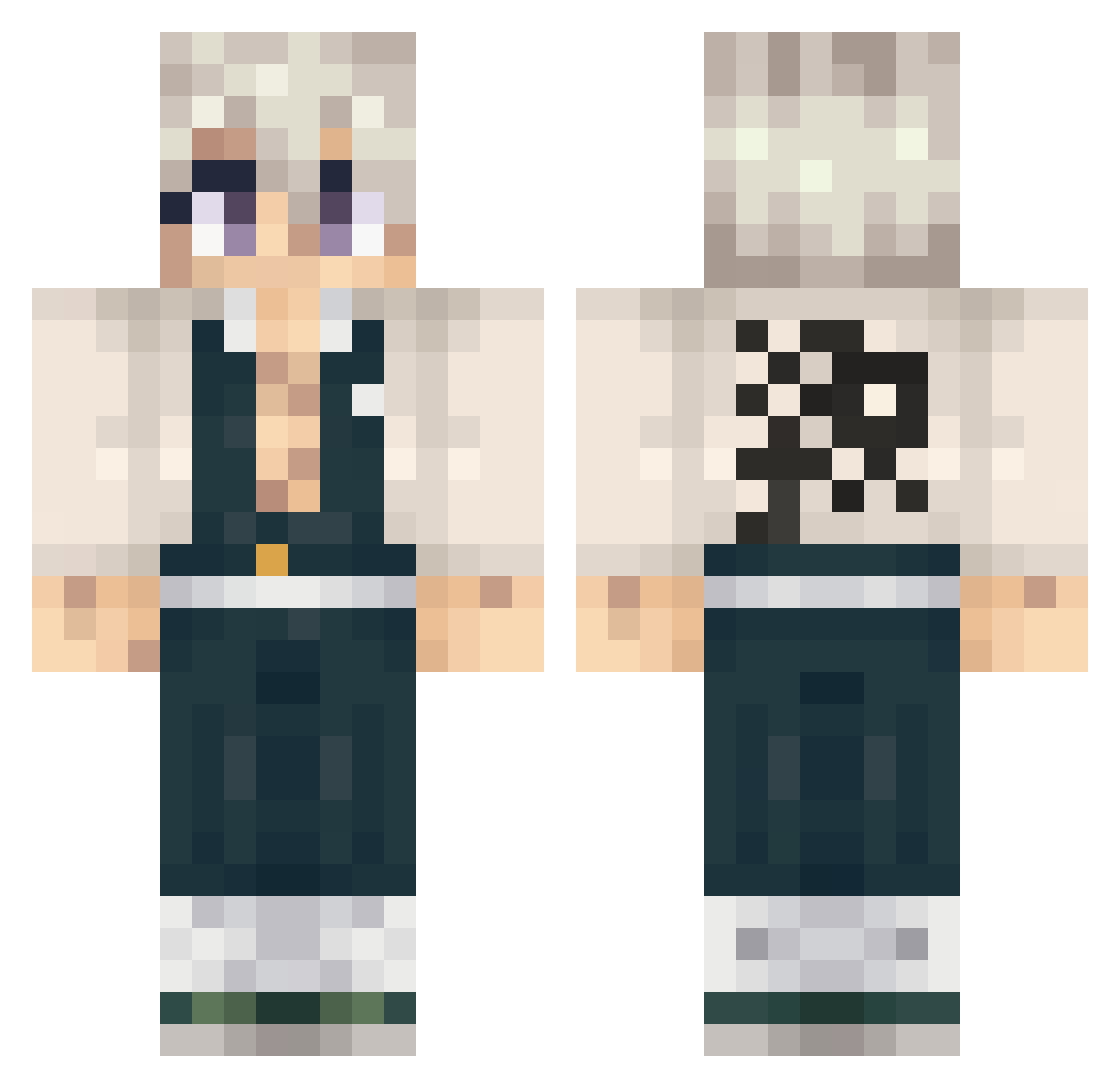 justgiostring Minecraft skin, front and back view