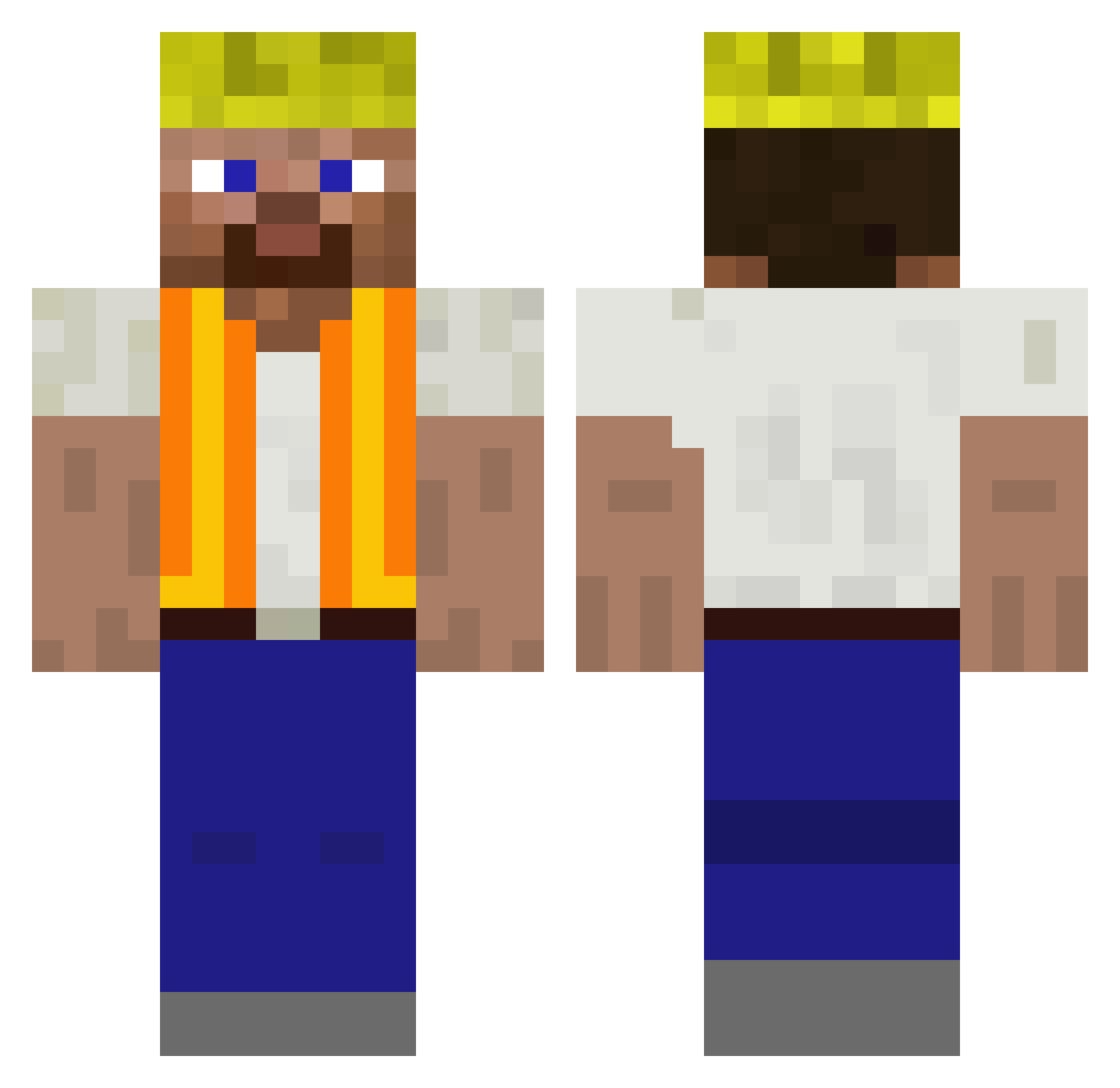 v24n Minecraft skin, front and back view