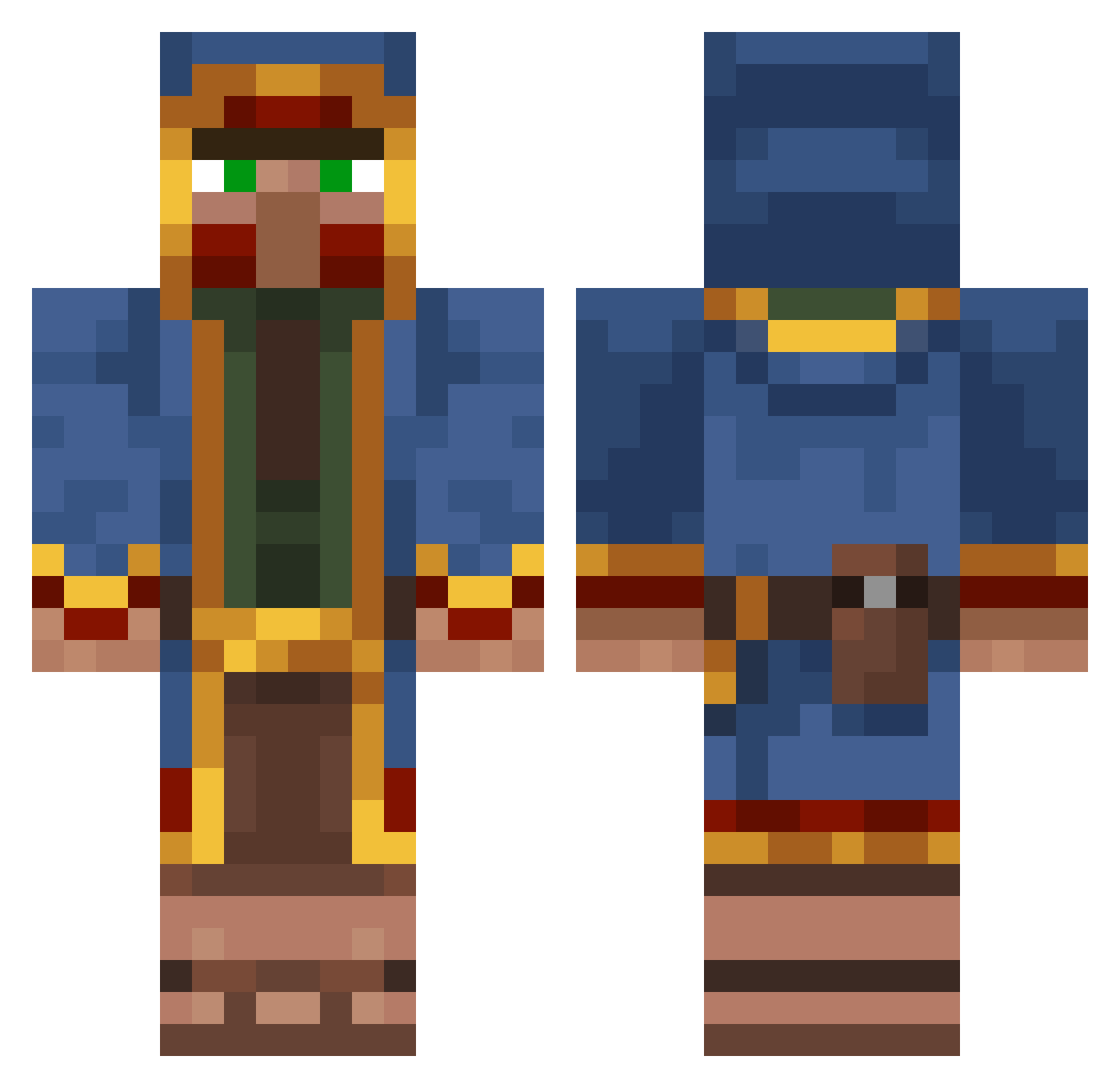 VoidEcho45 Minecraft skin, front and back view