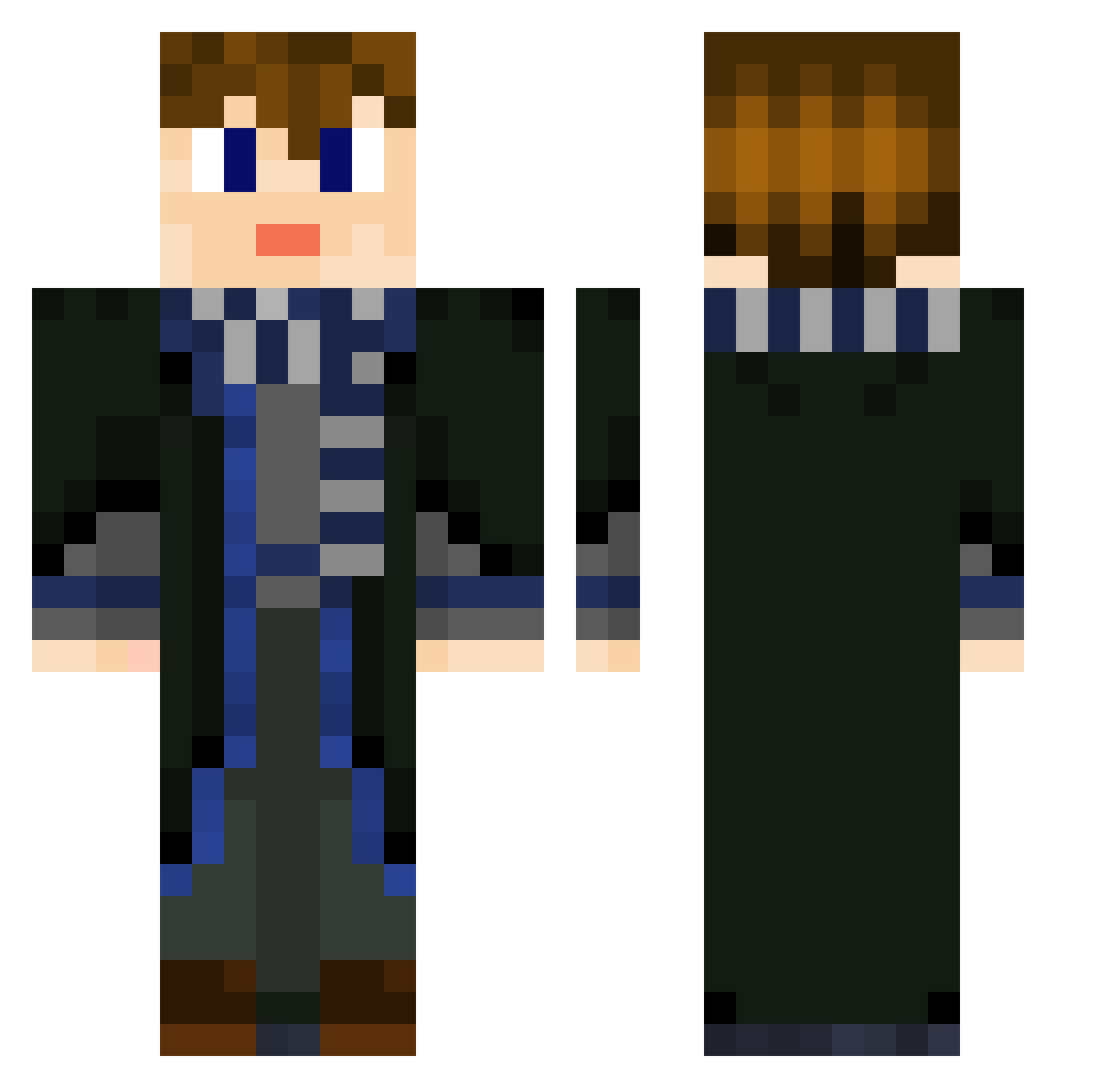 ChristofffCrafts Minecraft skin, front and back view