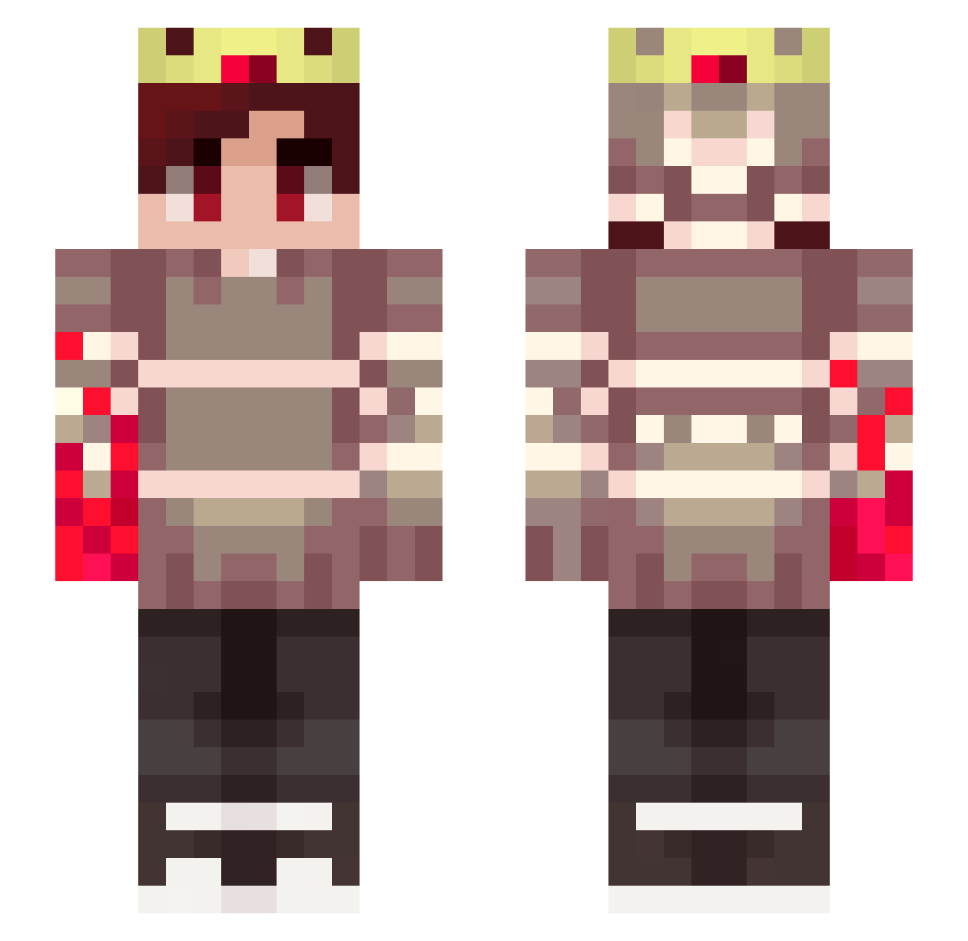 flamefrags4595 Minecraft skin, front and back view