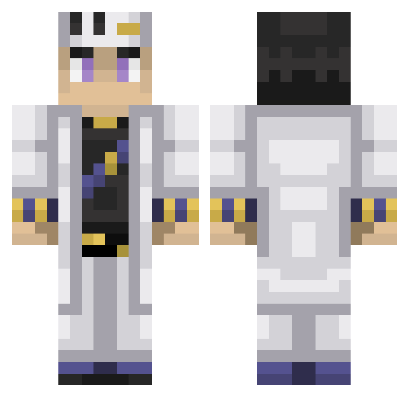 danteshotel Minecraft skin, front and back view
