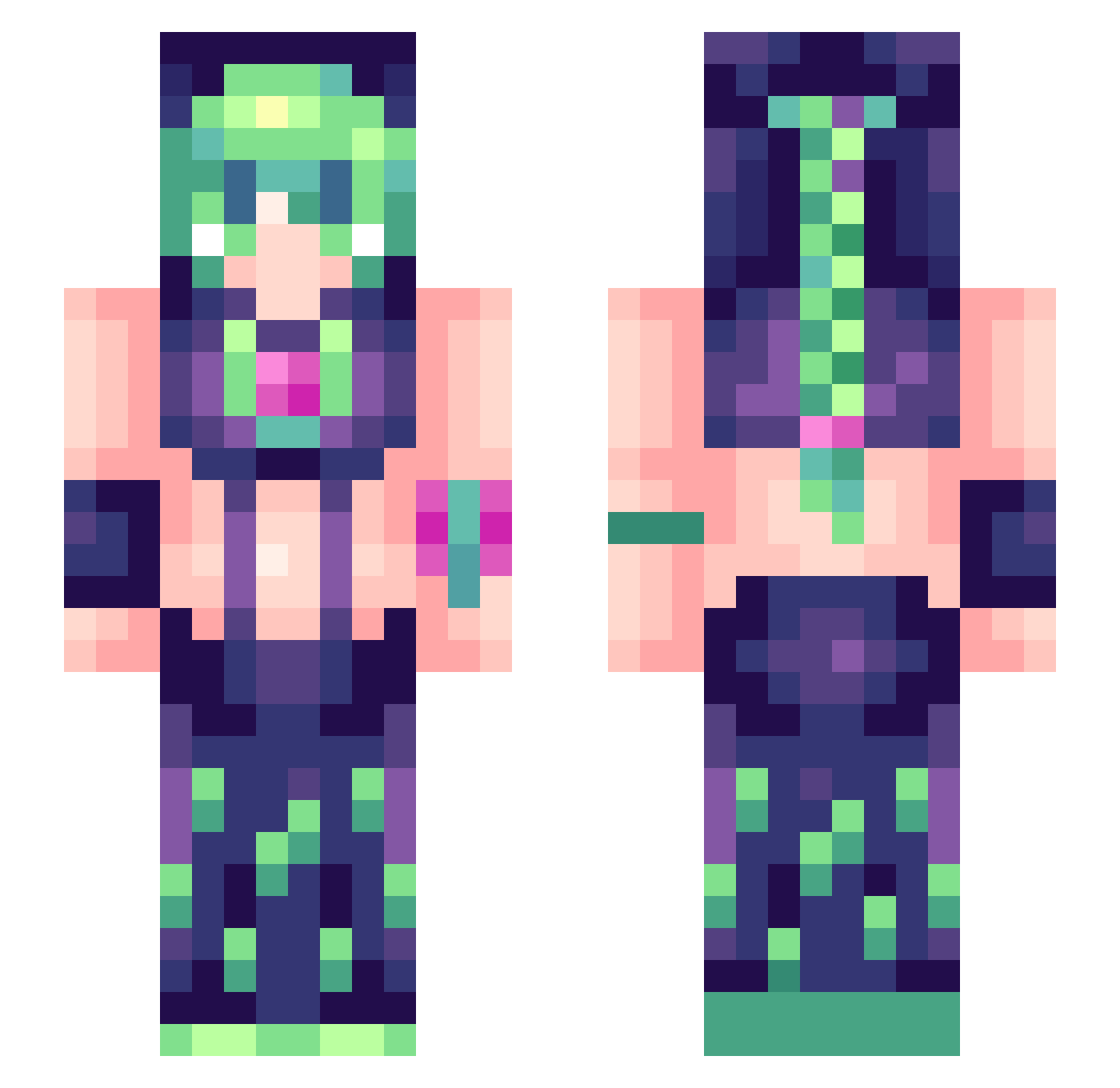 Juice_boxes Minecraft skin, front and back view