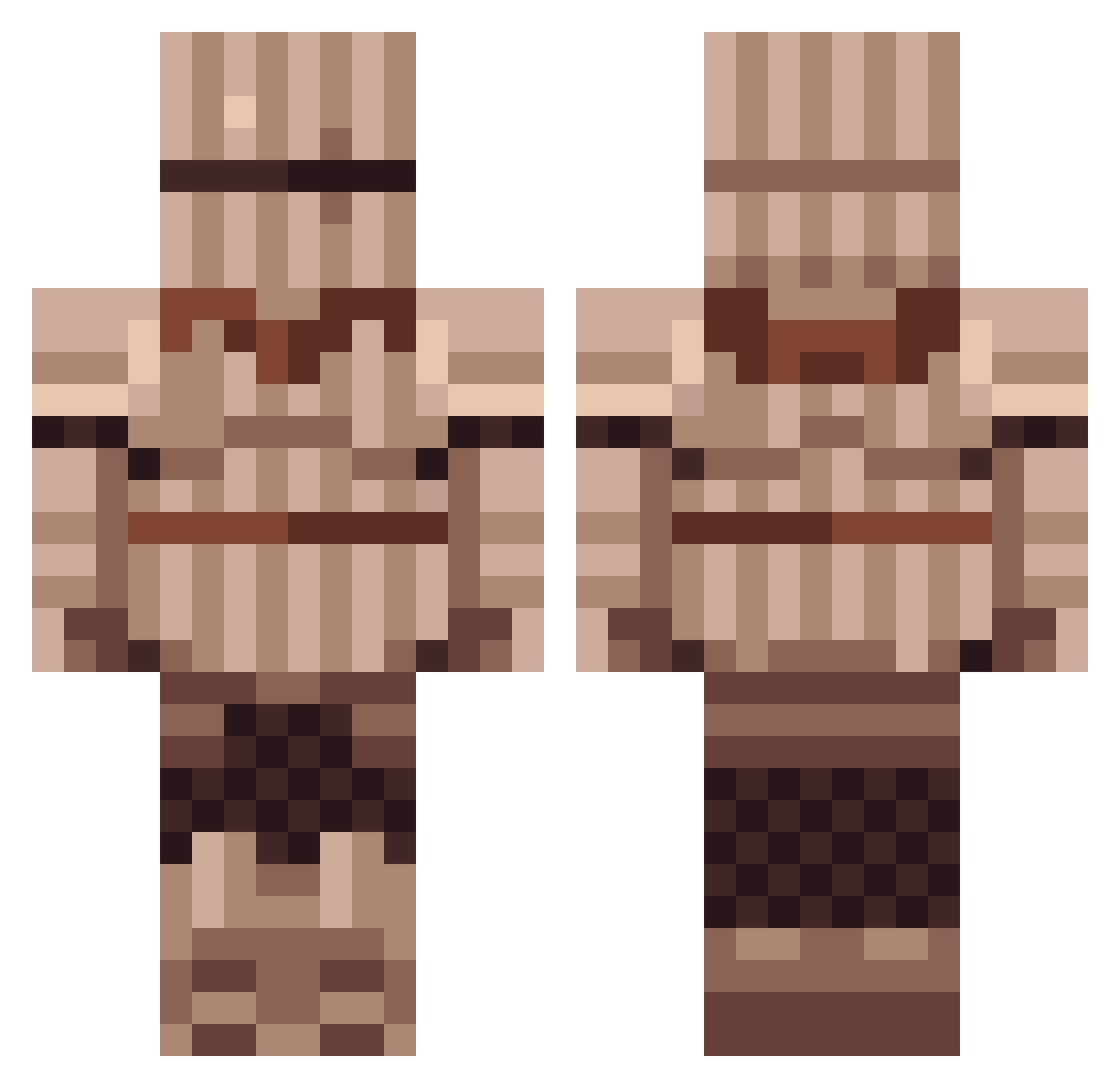 yeeeh Minecraft skin, front and back view