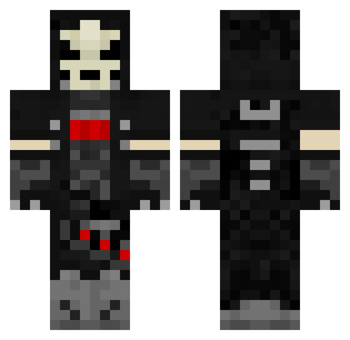 _Ash_ Minecraft skin, front and back view