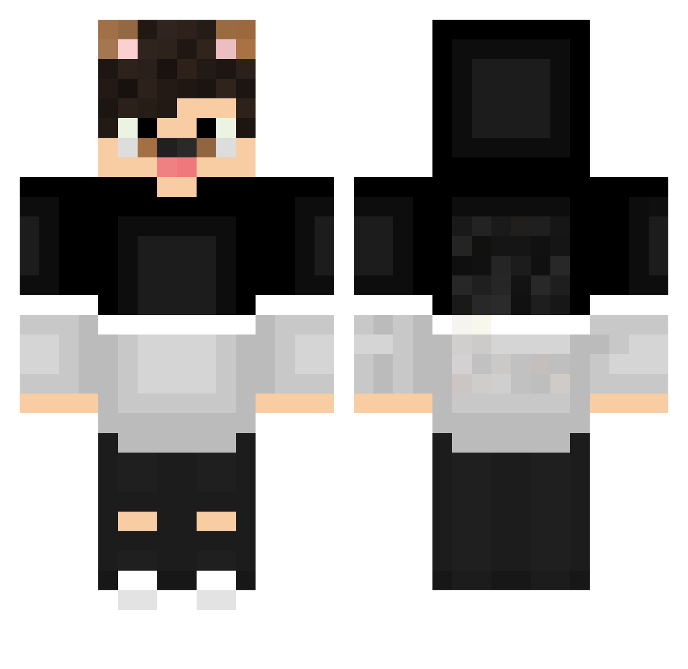 xiiAvox_ Minecraft skin, front and back view