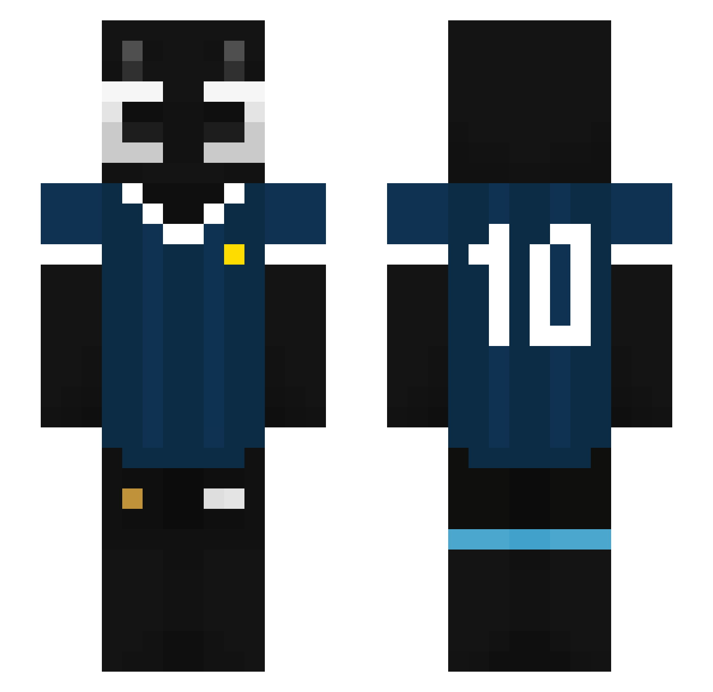 w_0725 Minecraft skin, front and back view