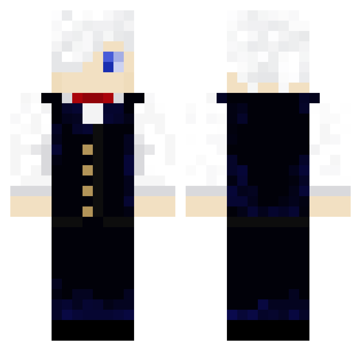 Yottacto Minecraft skin, front and back view