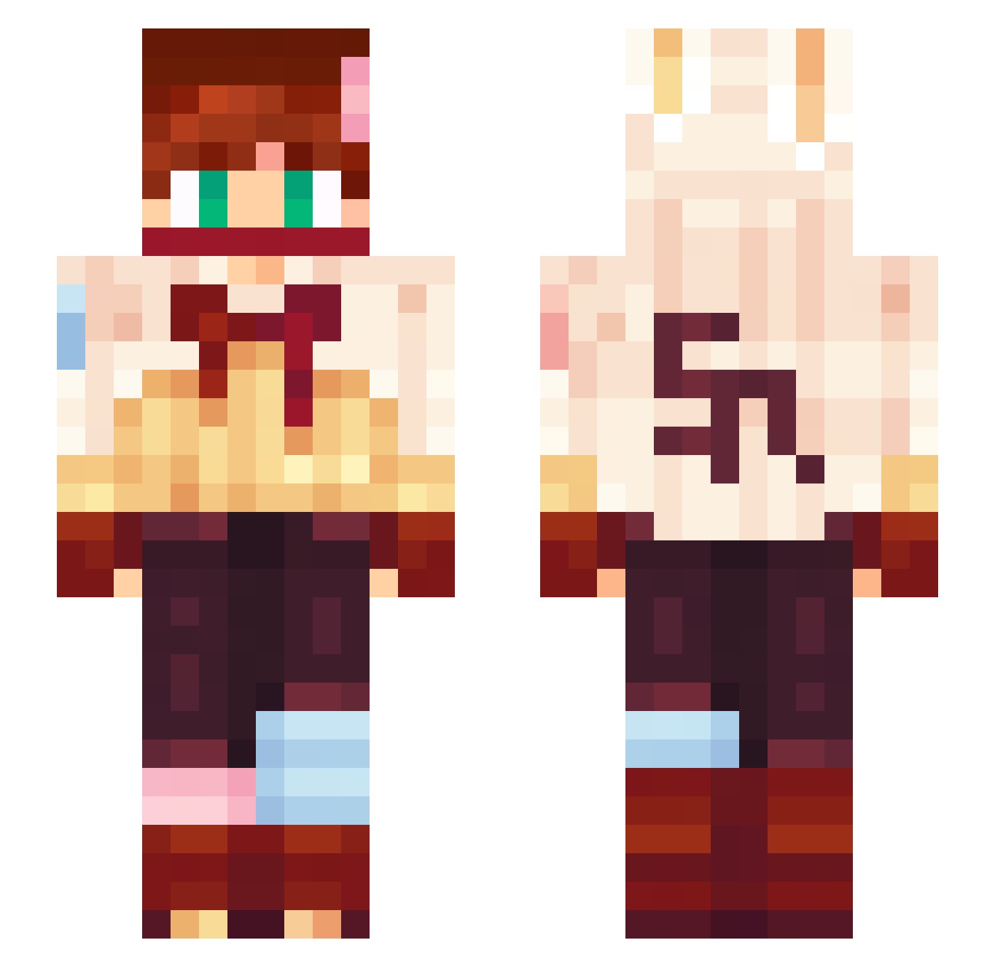 DrazilX_ Minecraft skin, front and back view