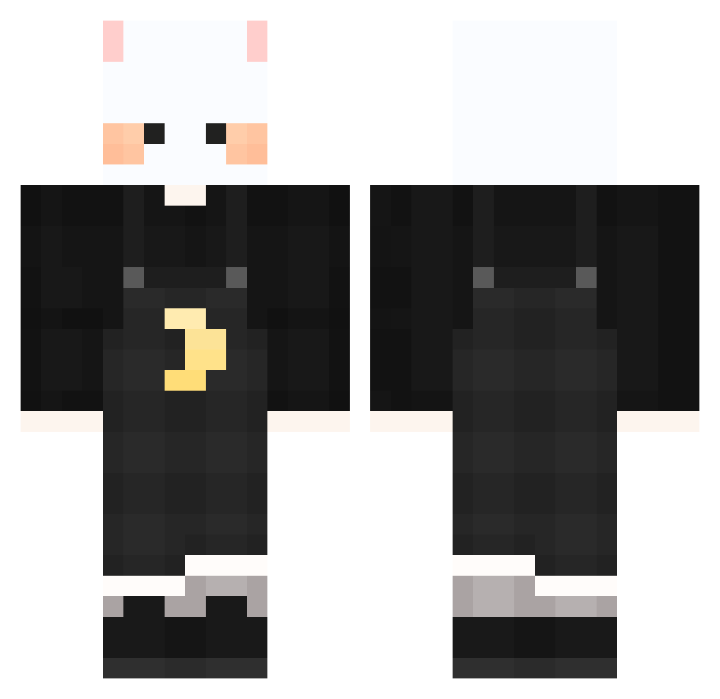 Yeo_Wool_ Minecraft skin, front and back view