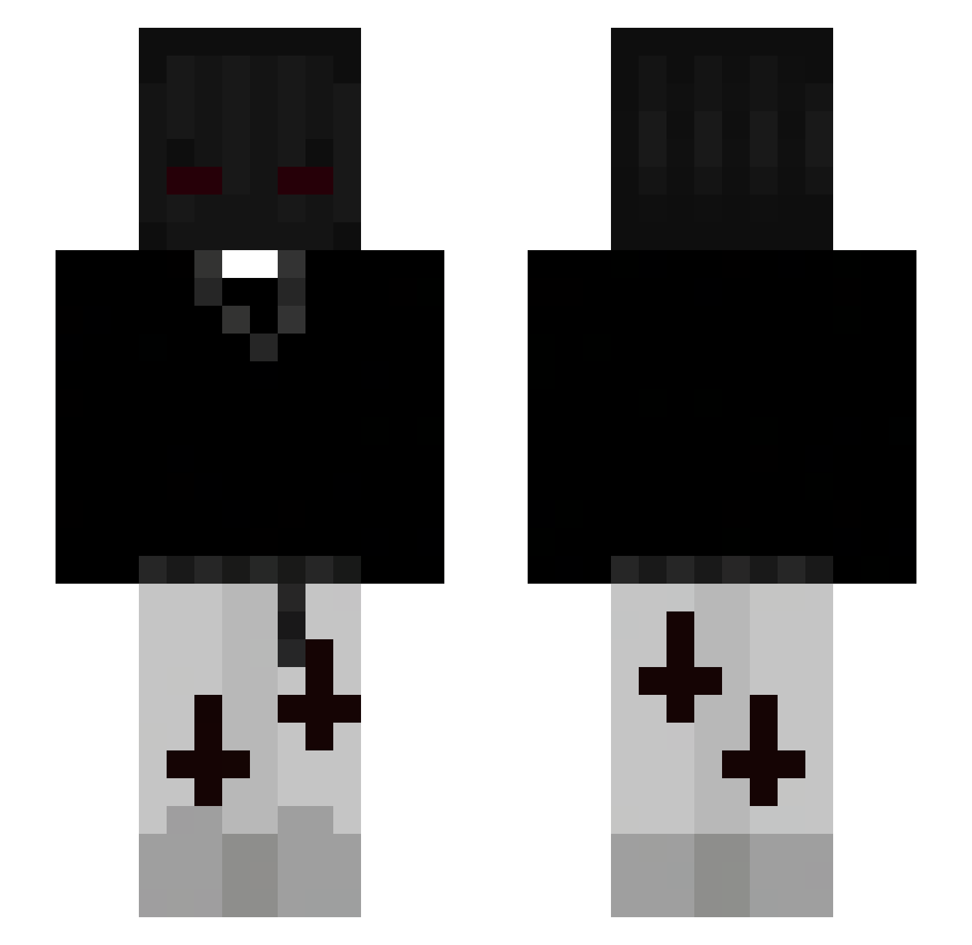 xdTeo Minecraft skin, front and back view