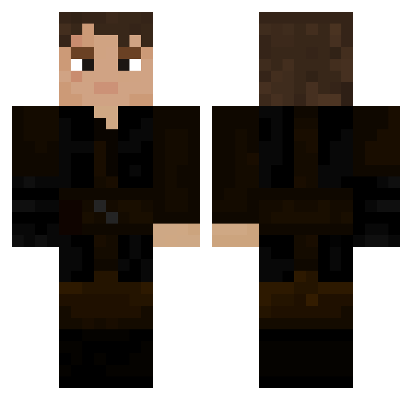TillTheDarkside Minecraft skin, front and back view