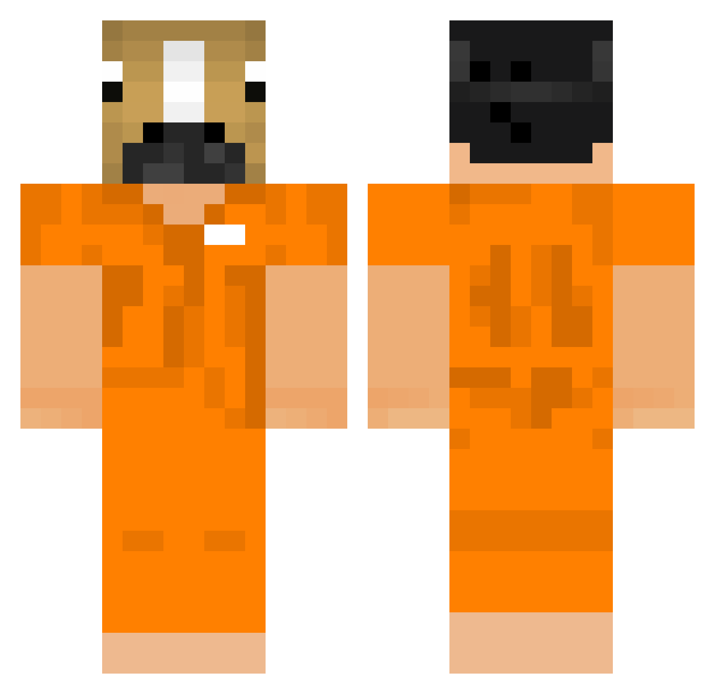 Koskaa Minecraft skin, front and back view