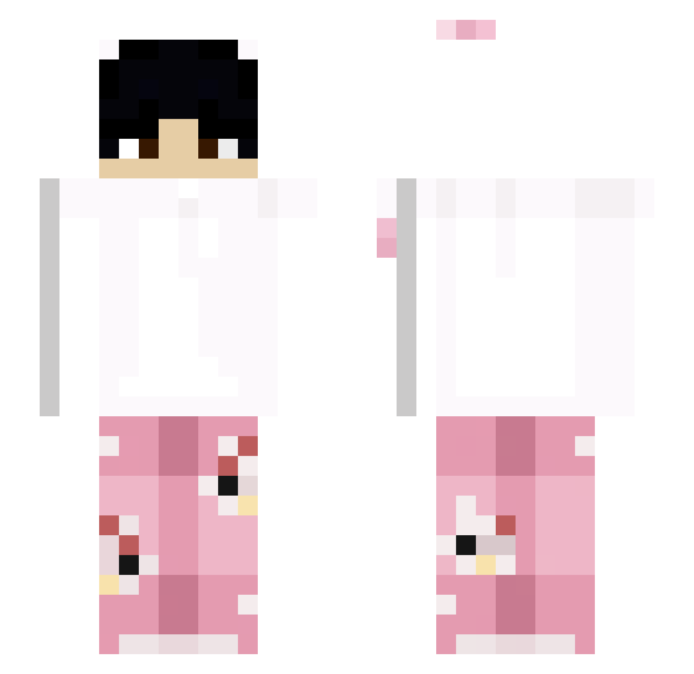 Monito_beee Minecraft skin, front and back view