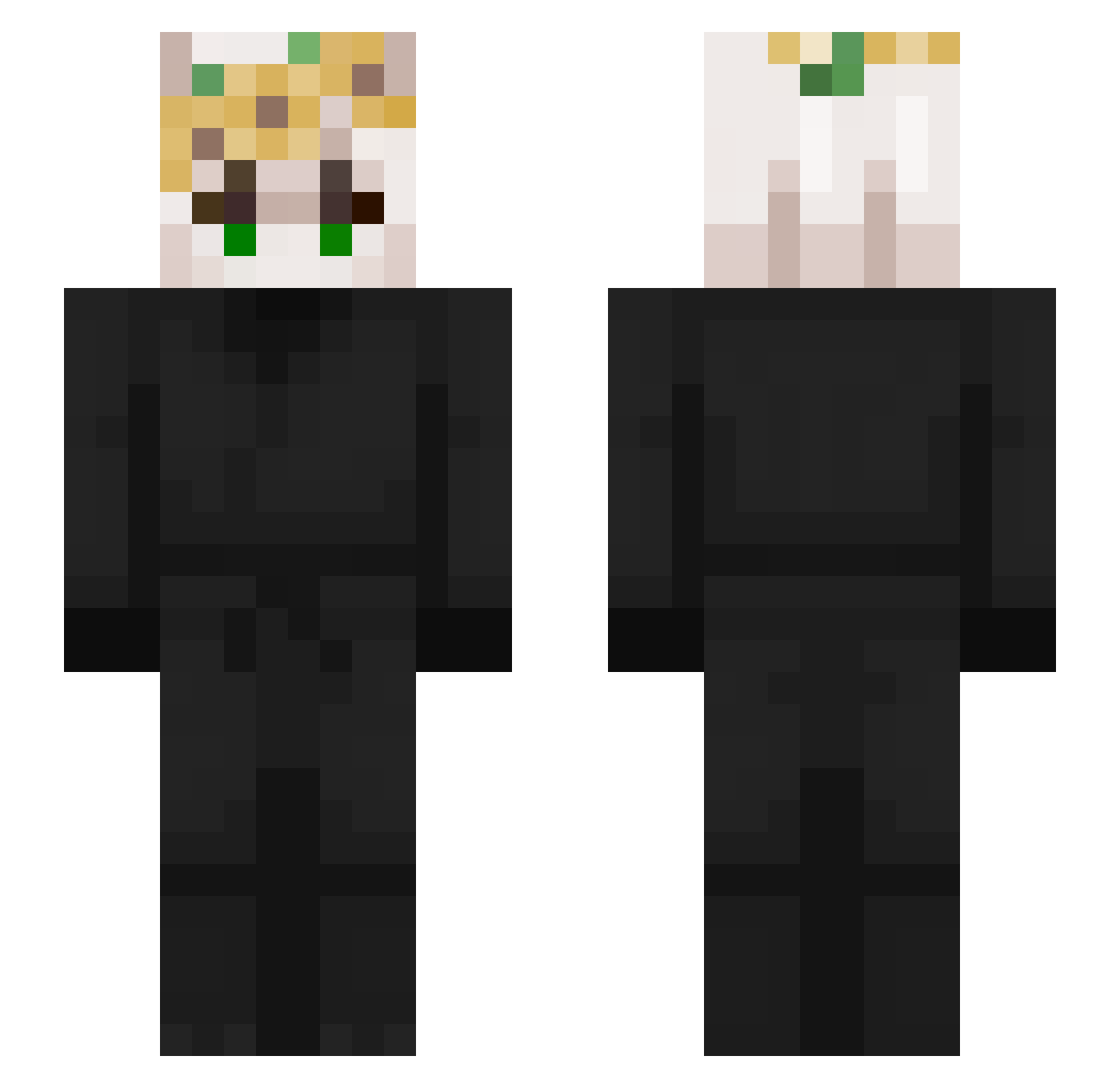 zJrue1 Minecraft skin, front and back view