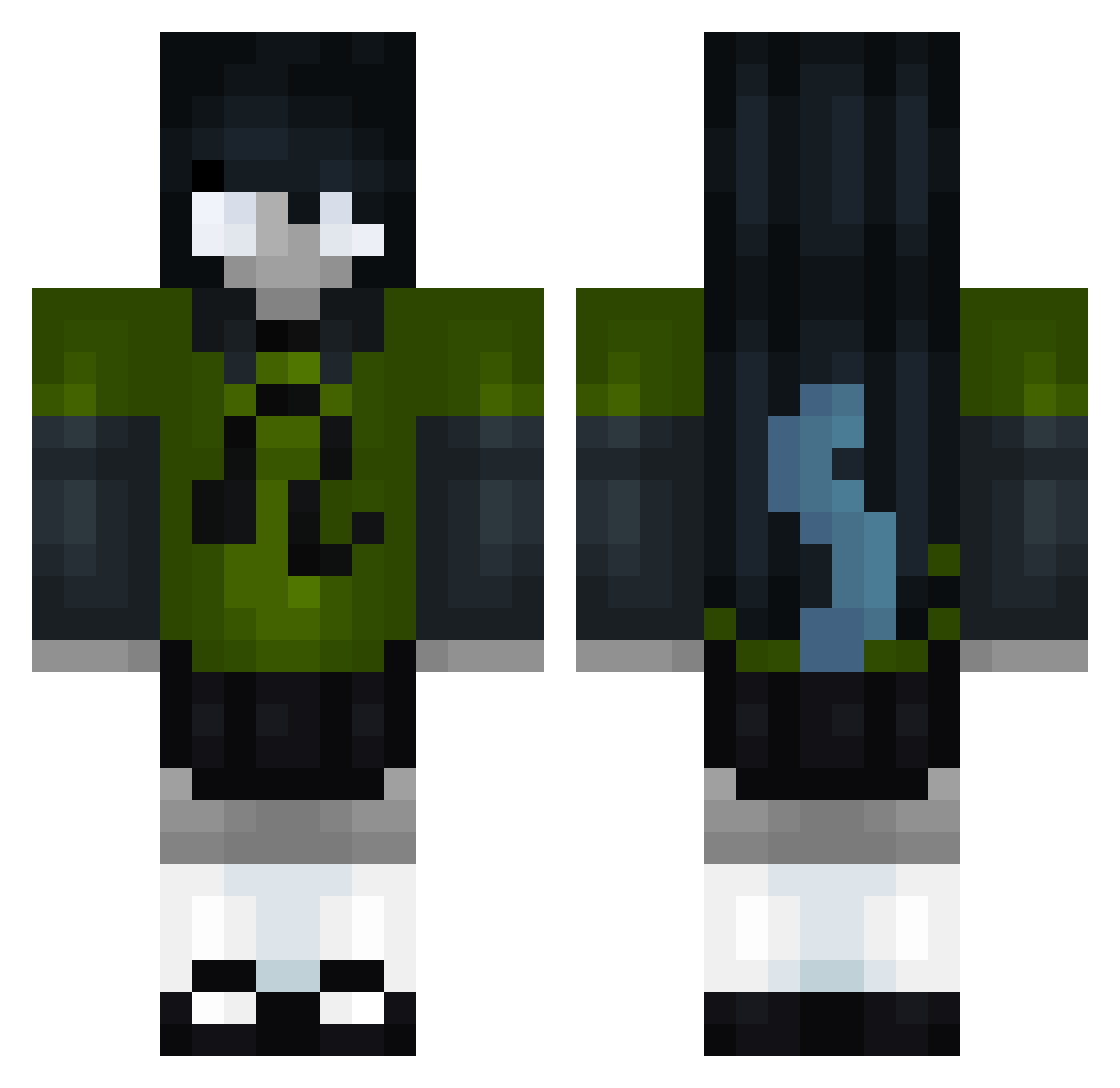 killerm0thz Minecraft skin, front and back view