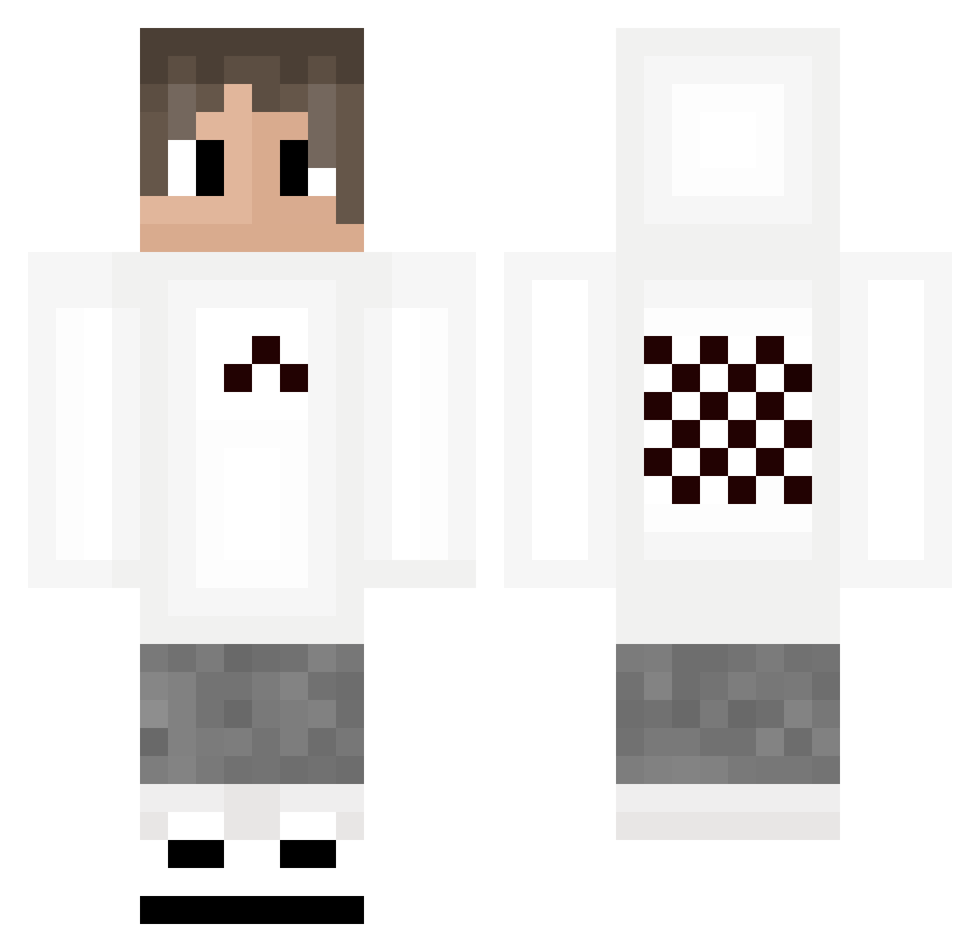 CrashKaos999 Minecraft skin, front and back view