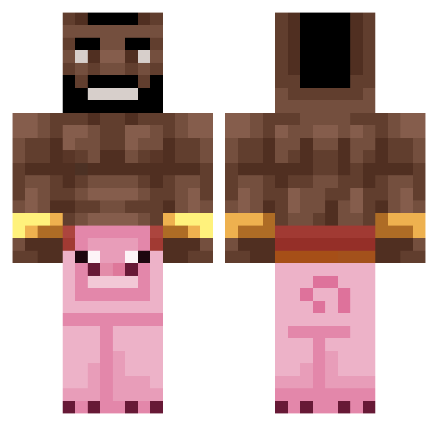 FG14 Minecraft skin, front and back view
