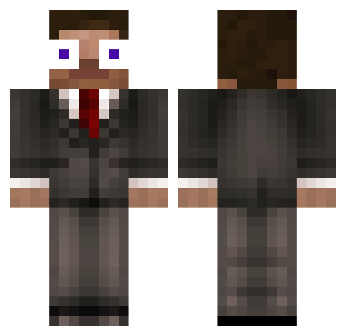 3n45 Minecraft skin, front and back view