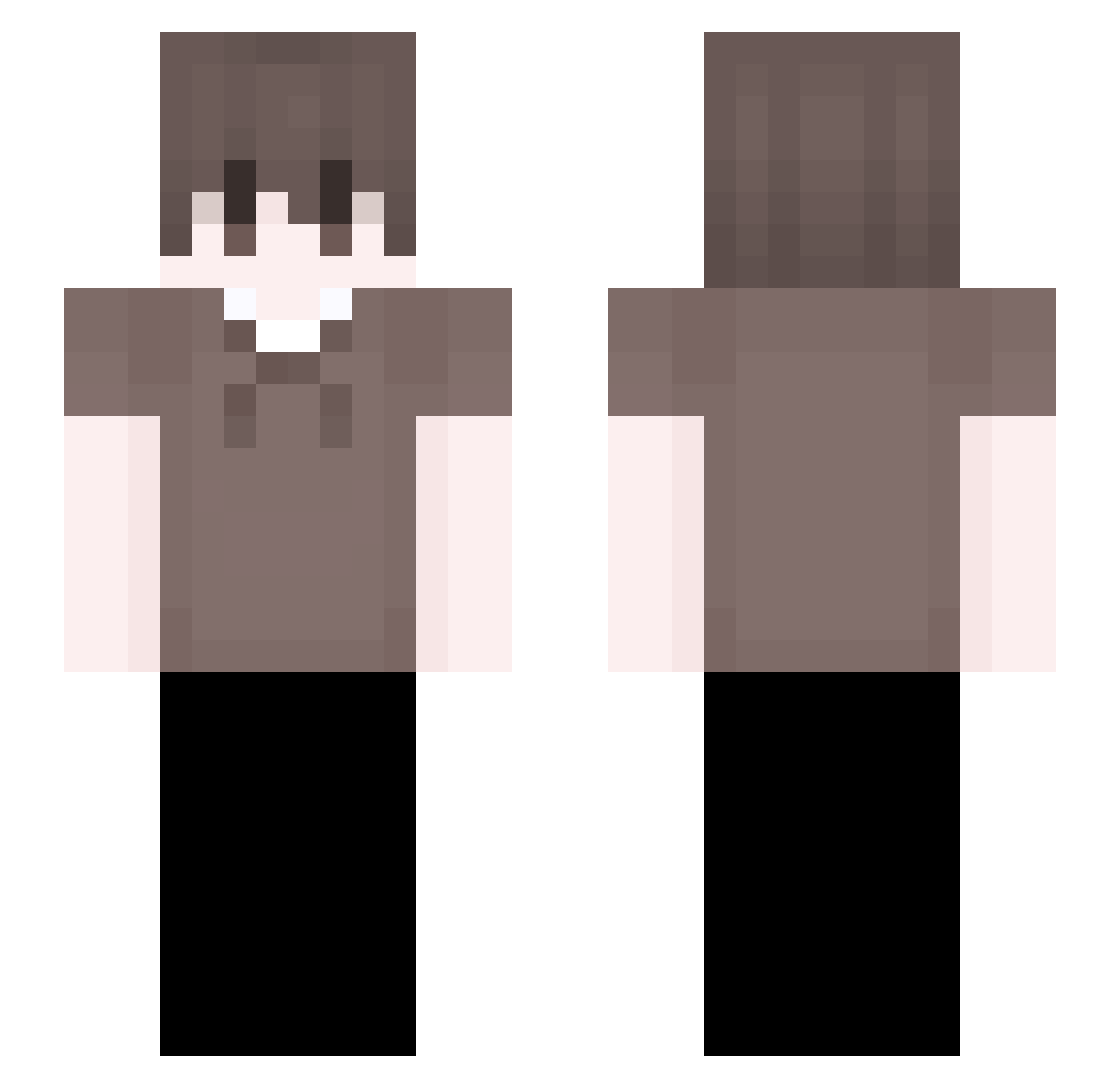 distraughtfuI Minecraft skin, front and back view