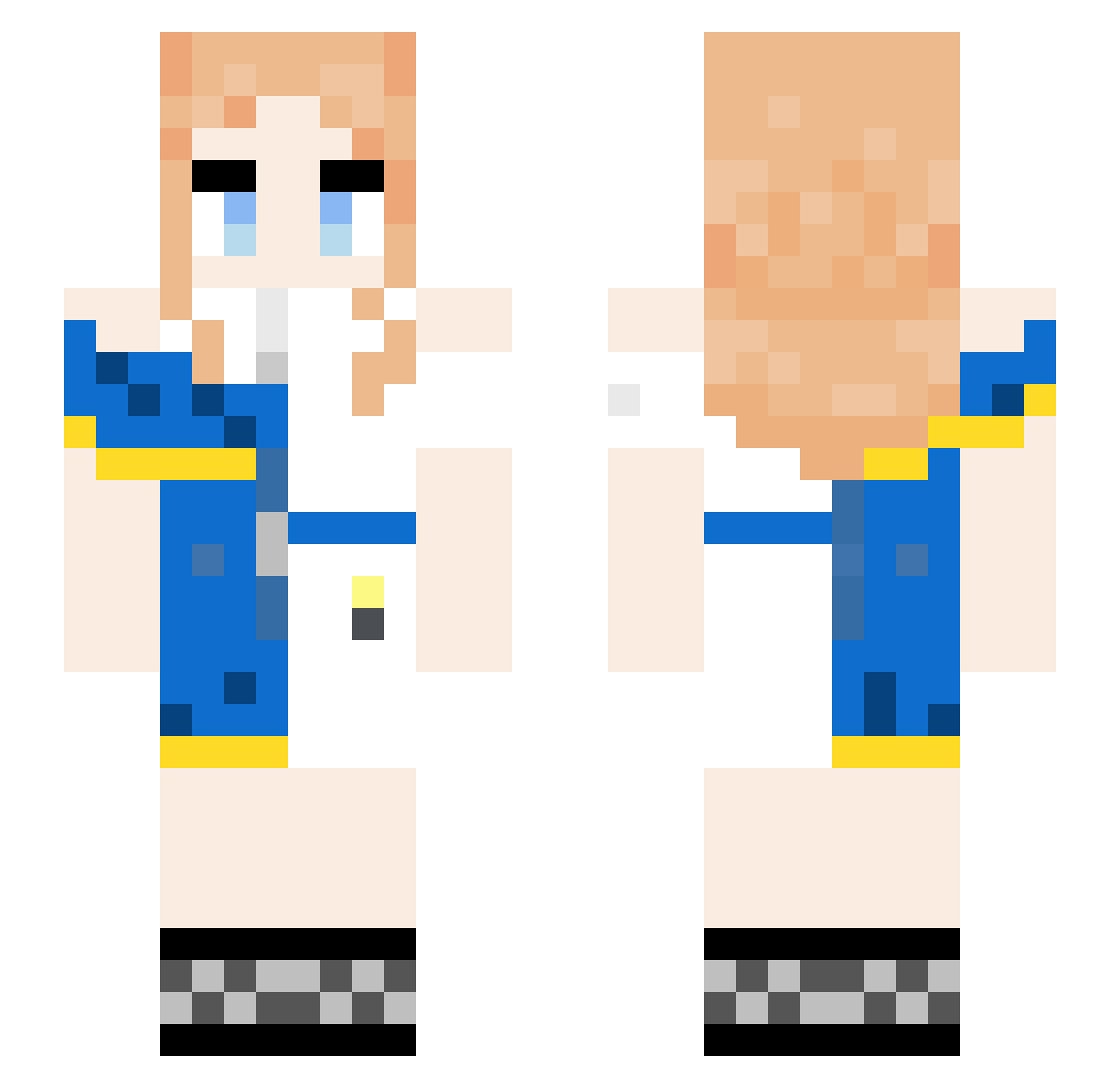 x_tianer Minecraft skin, front and back view