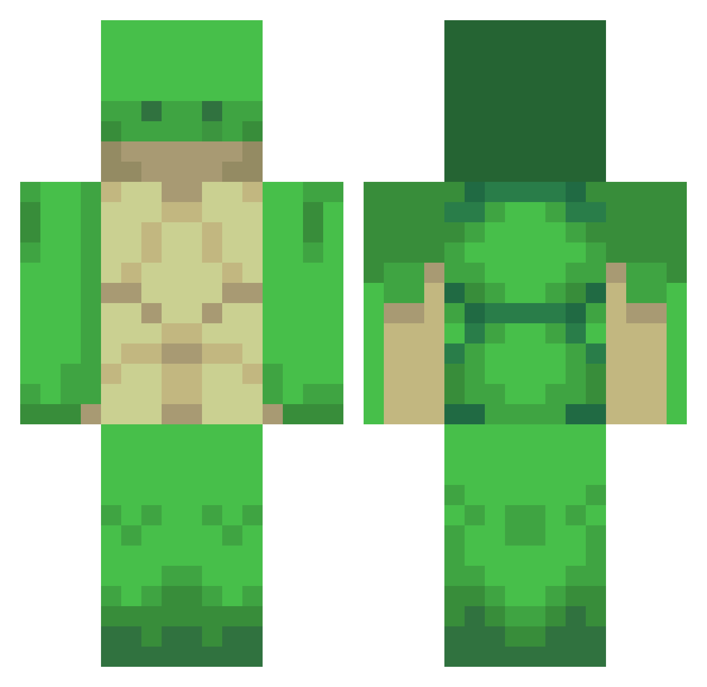 Armin2015078 Minecraft skin, front and back view