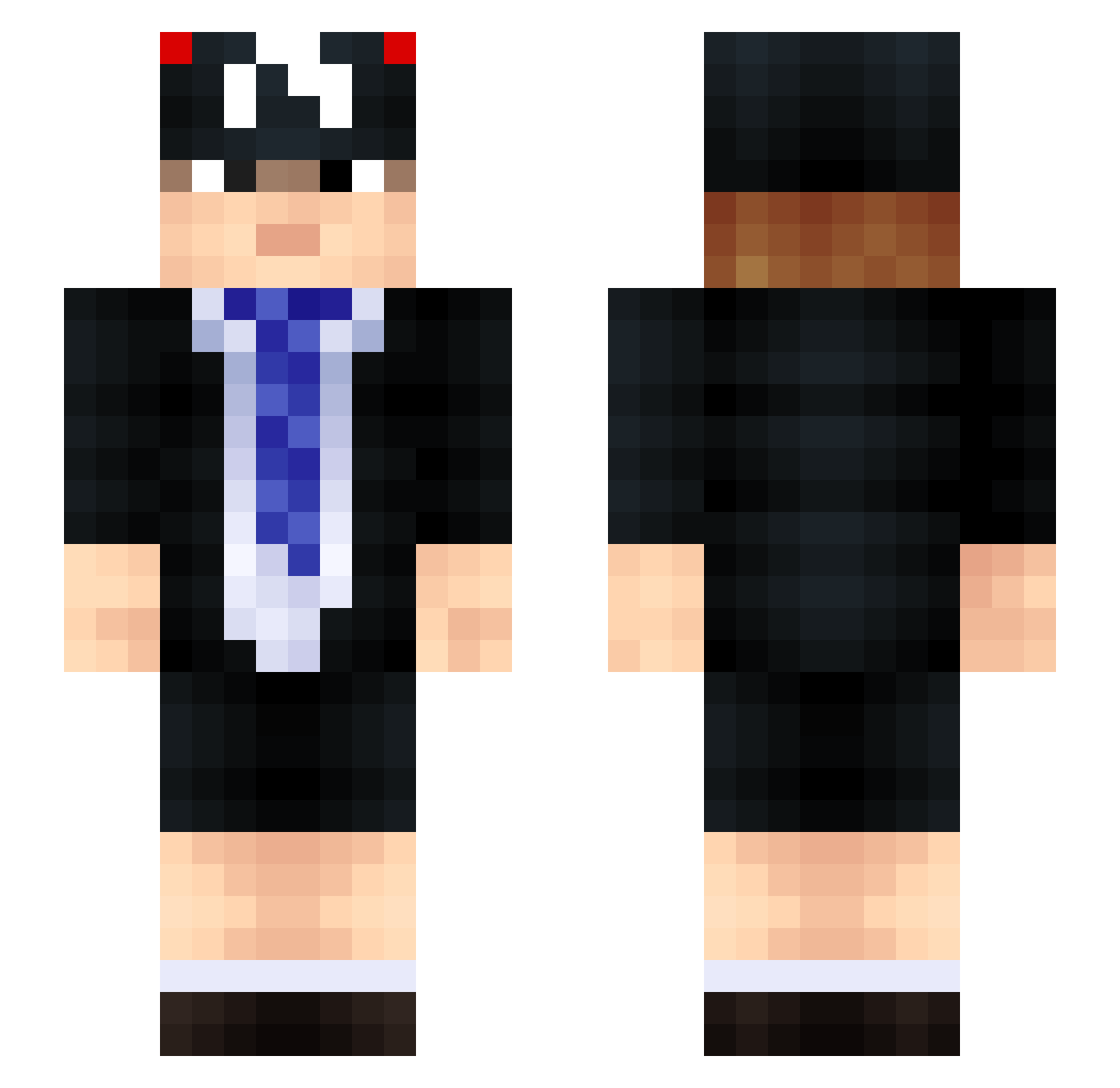 turabao Minecraft skin, front and back view