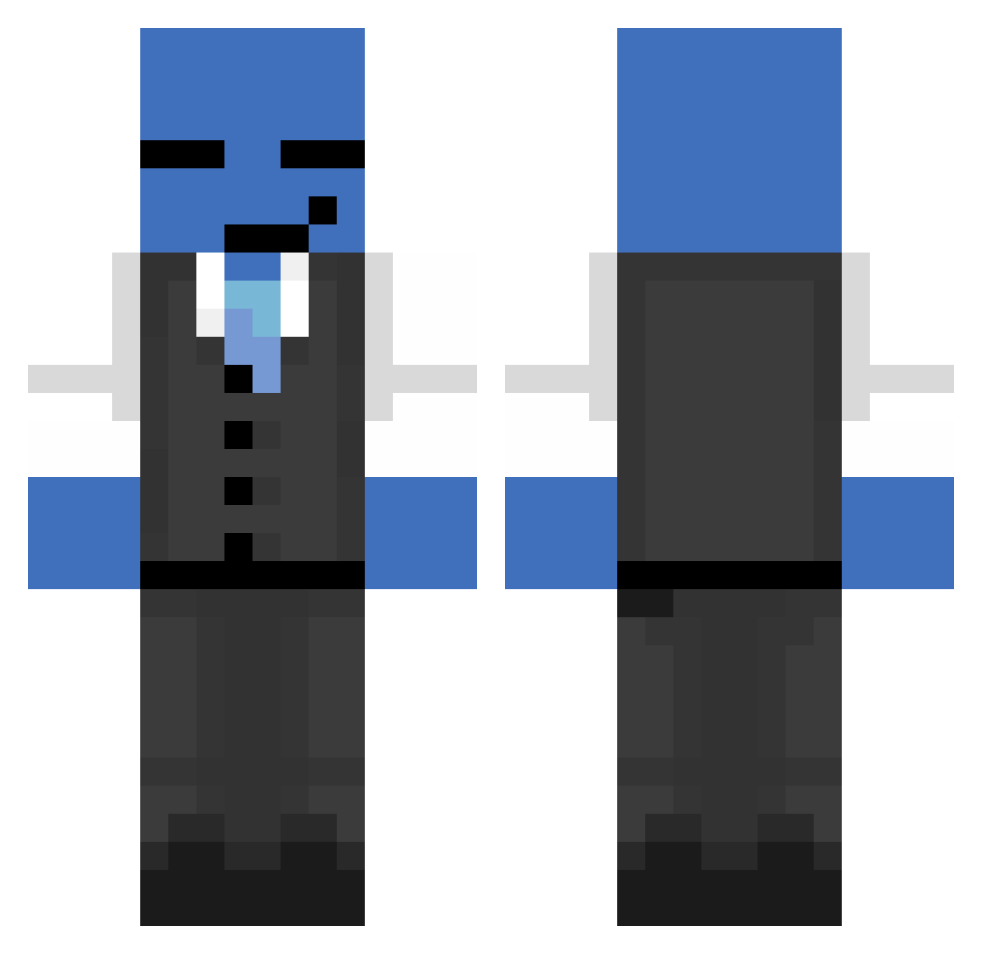 Zaidenn523 Minecraft skin, front and back view
