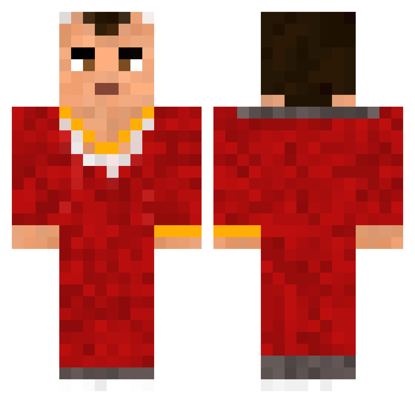 itsBoujie Minecraft skin, front and back view