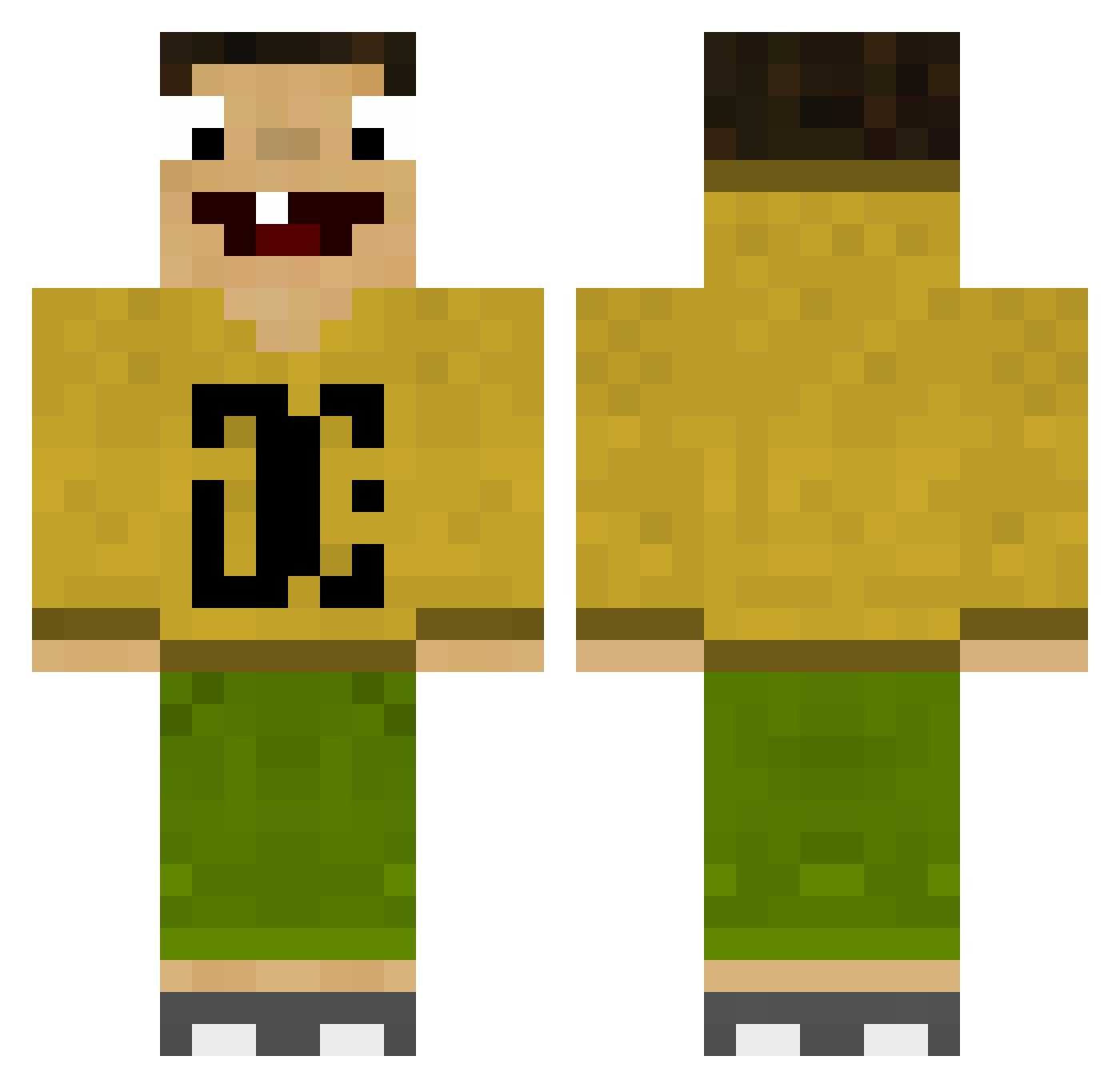 terr1ble Minecraft skin, front and back view