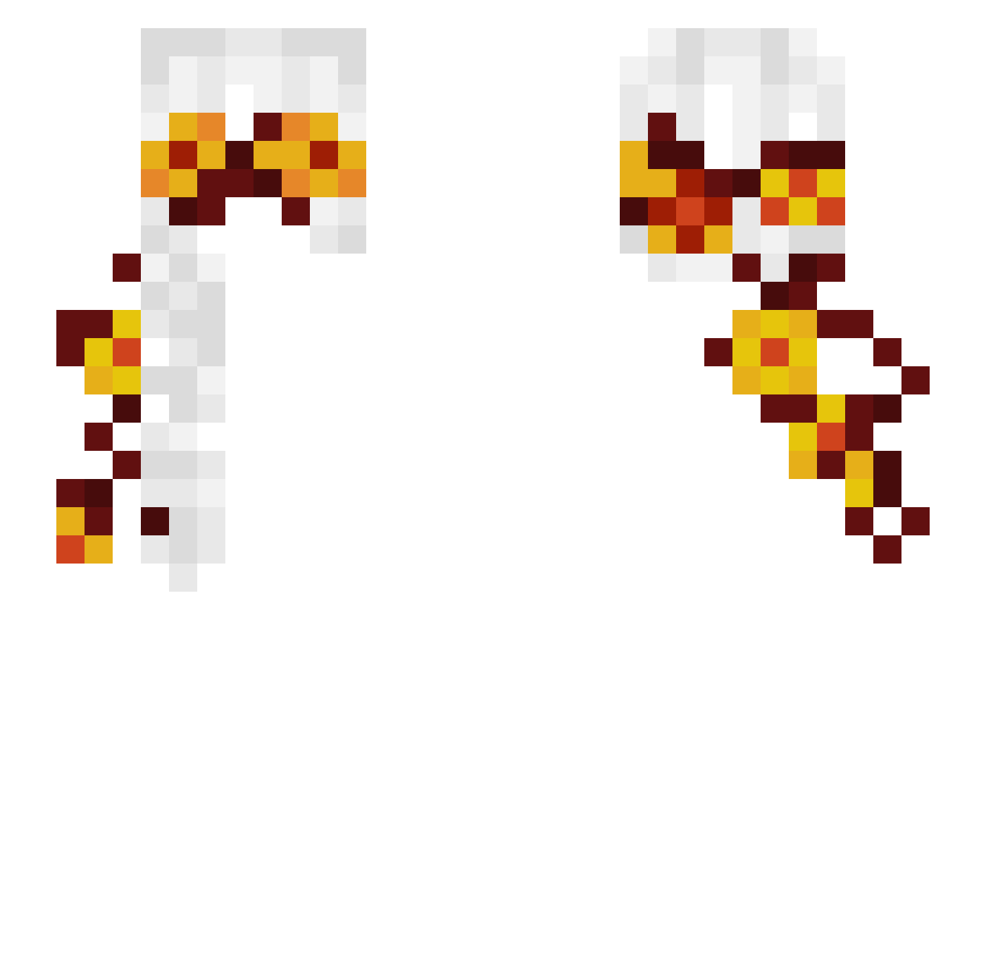 Nezroll Minecraft skin, front and back view