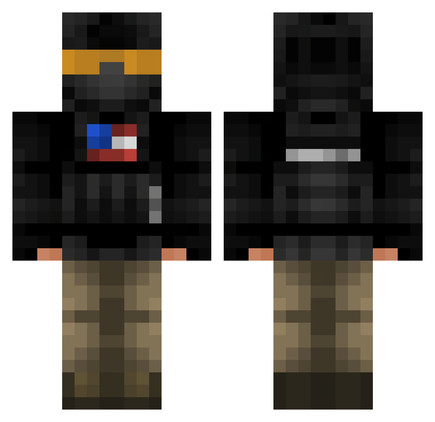 xXAseaterXx Minecraft skin, front and back view