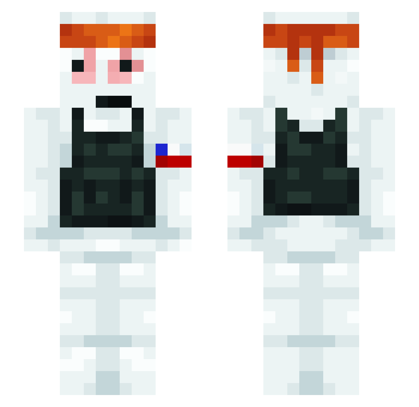 YzHzppii Minecraft skin, front and back view
