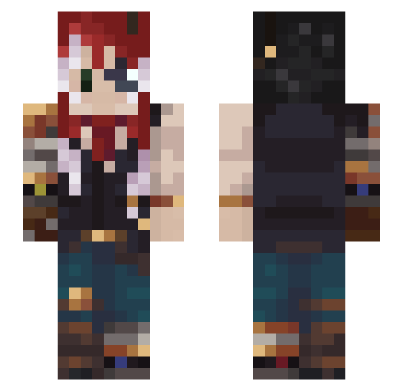 KellofBones Minecraft skin, front and back view