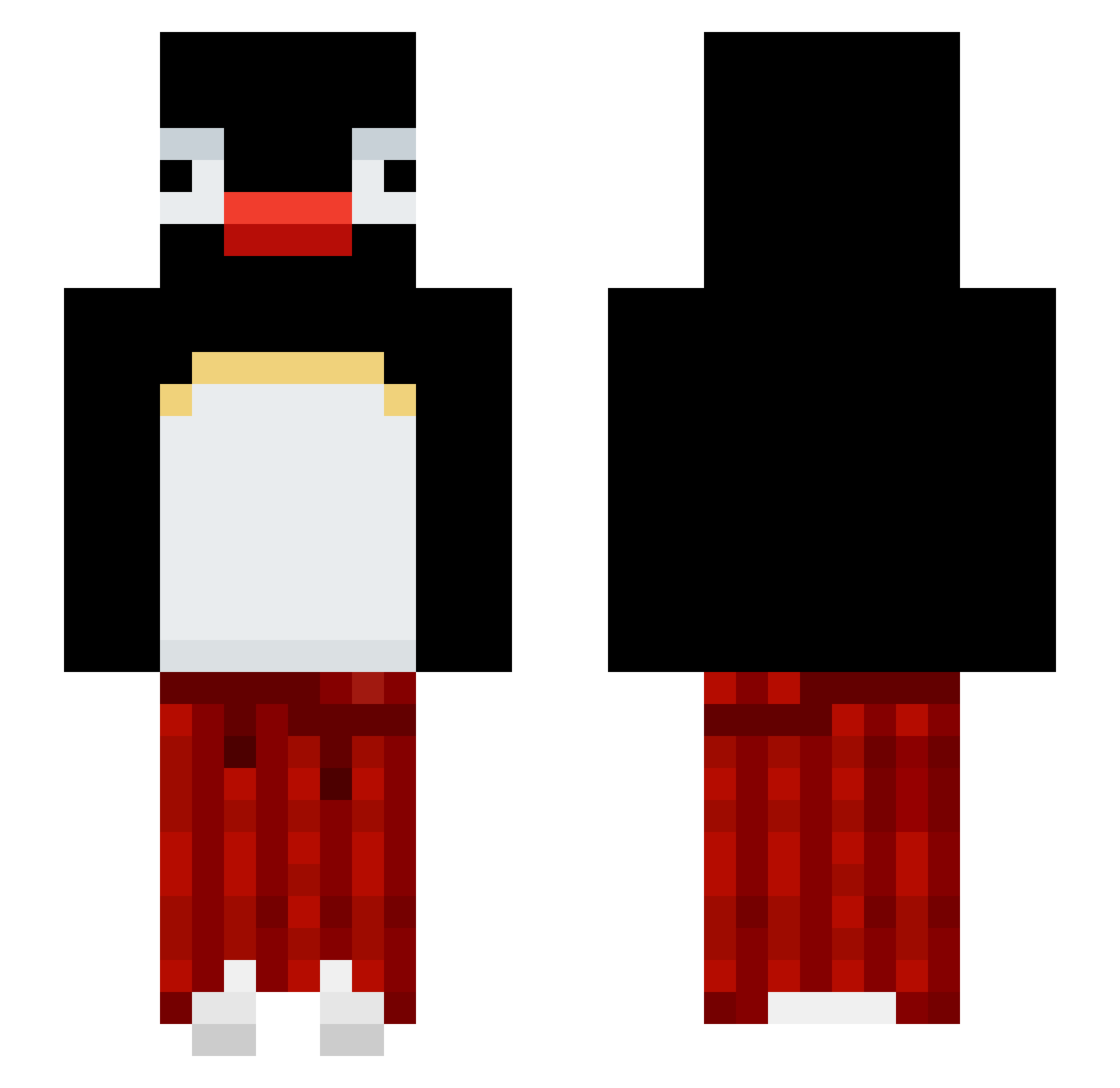 PaniGuan Minecraft skin, front and back view