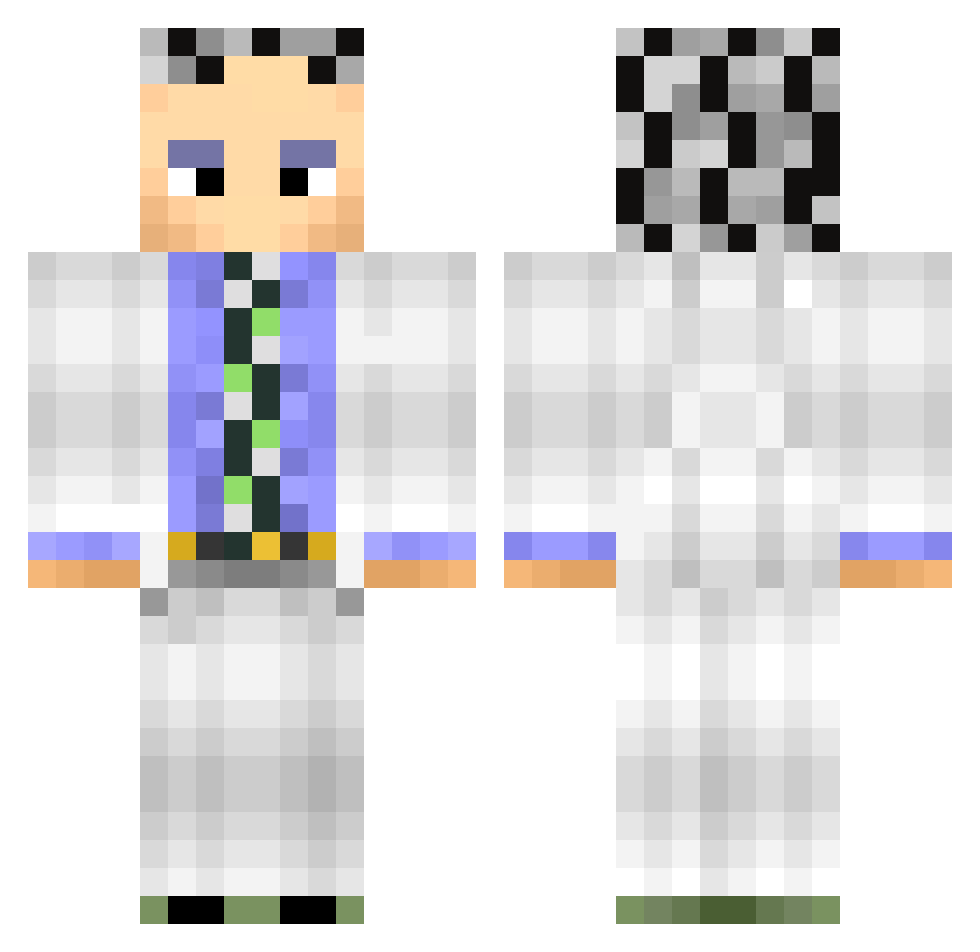 Pyramide_ Minecraft skin, front and back view