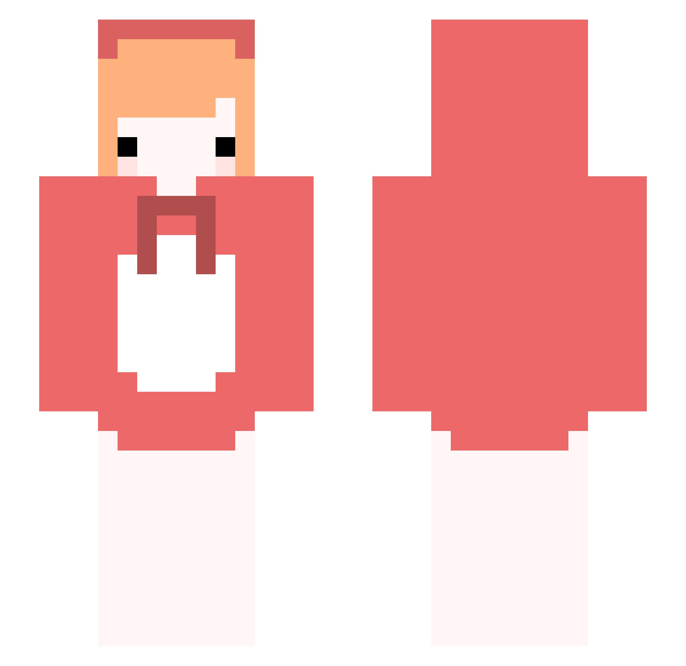 YeonSun Minecraft skin, front and back view