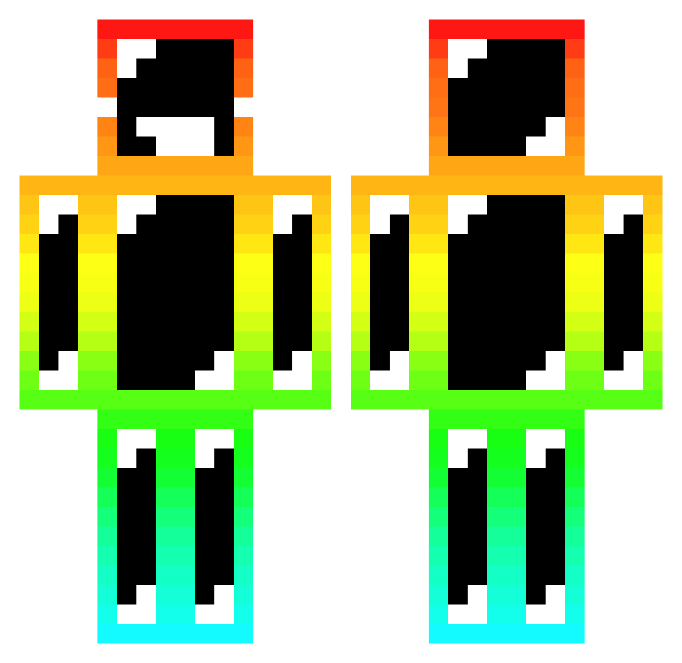 Ju11ian Minecraft skin, front and back view