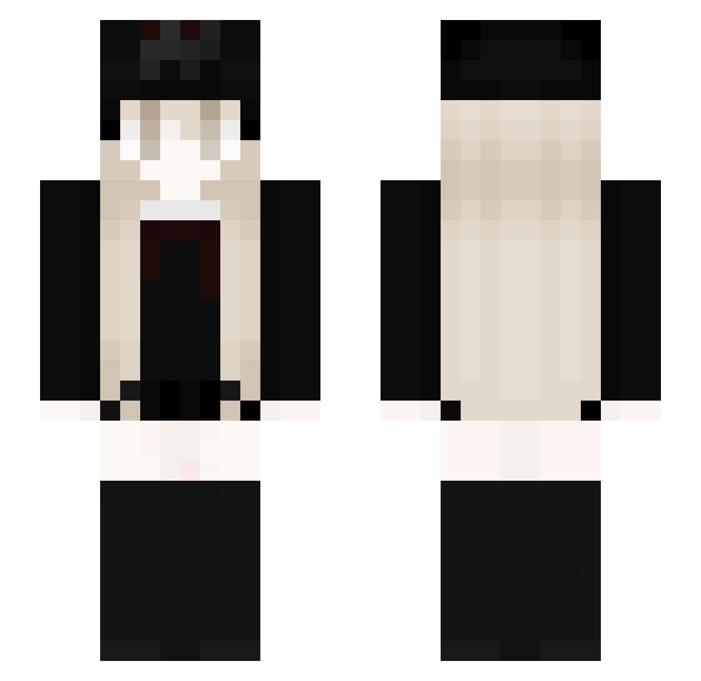 sunveill Minecraft skin, front and back view