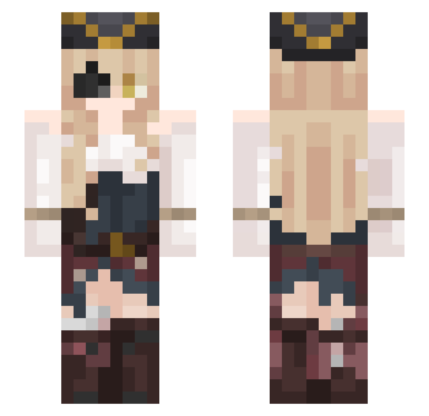 okaystar077 Minecraft skin, front and back view