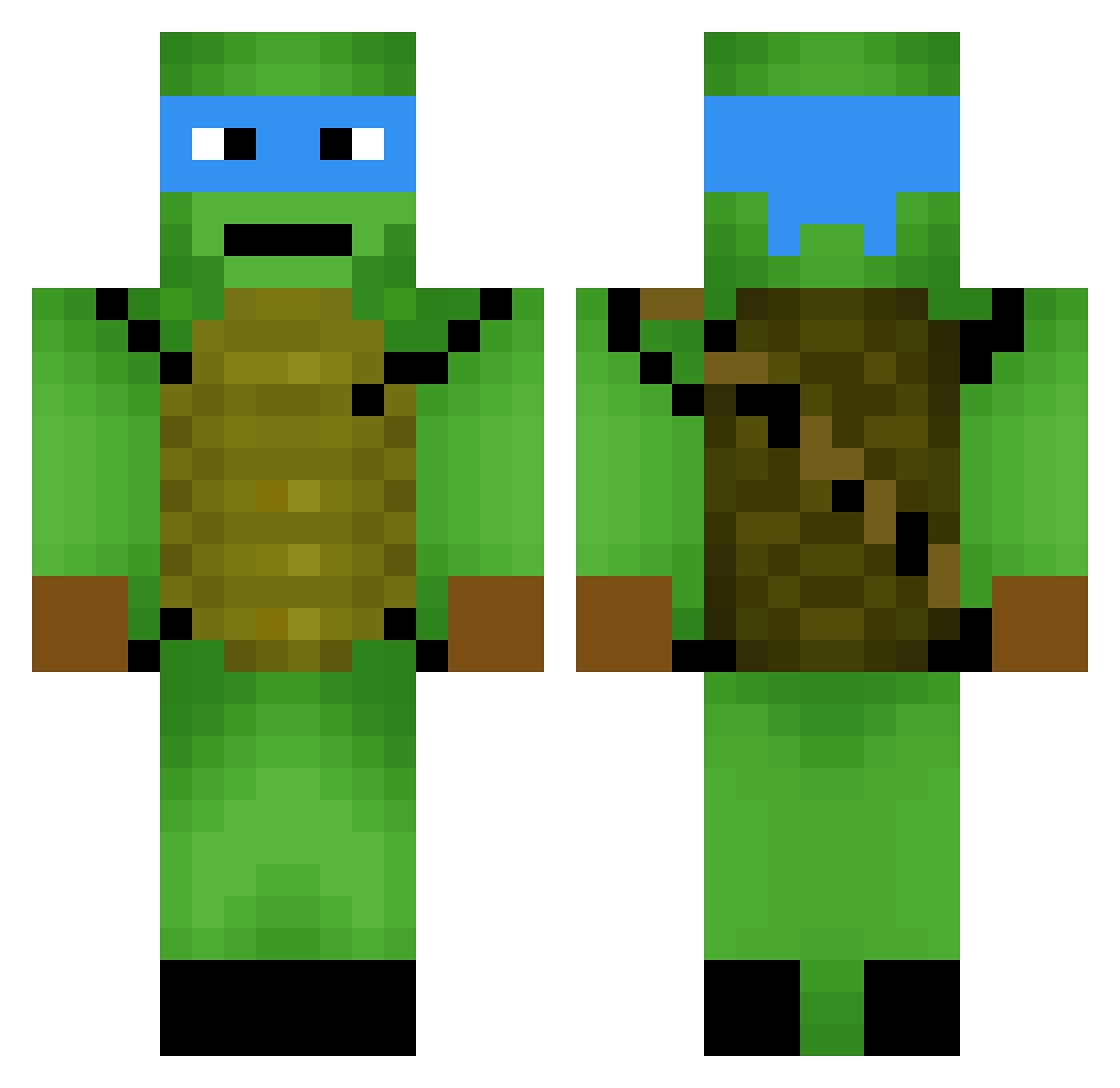 QLAZluvsU Minecraft skin, front and back view