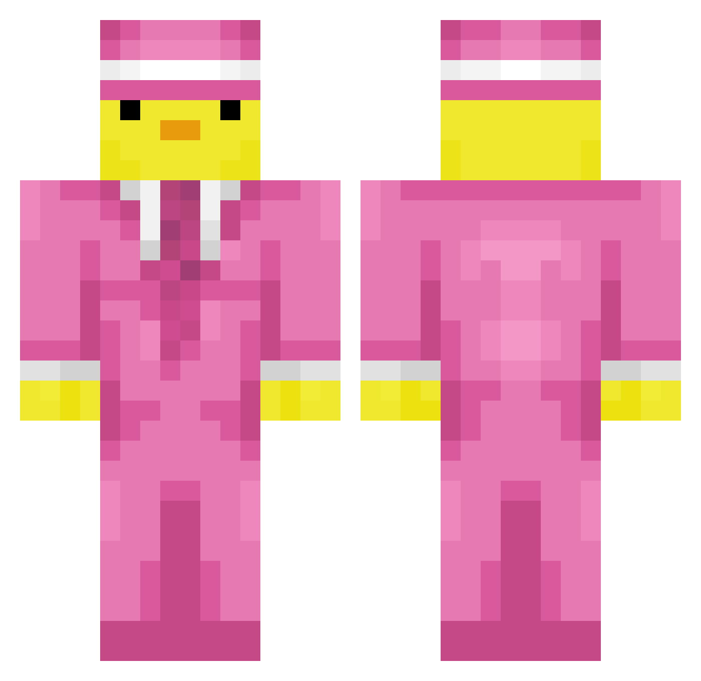 tenezak Minecraft skin, front and back view