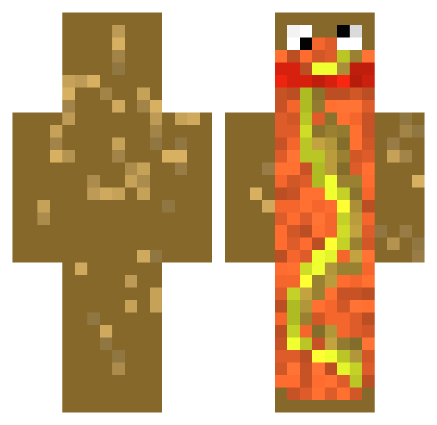 Fathom Minecraft skin, front and back view
