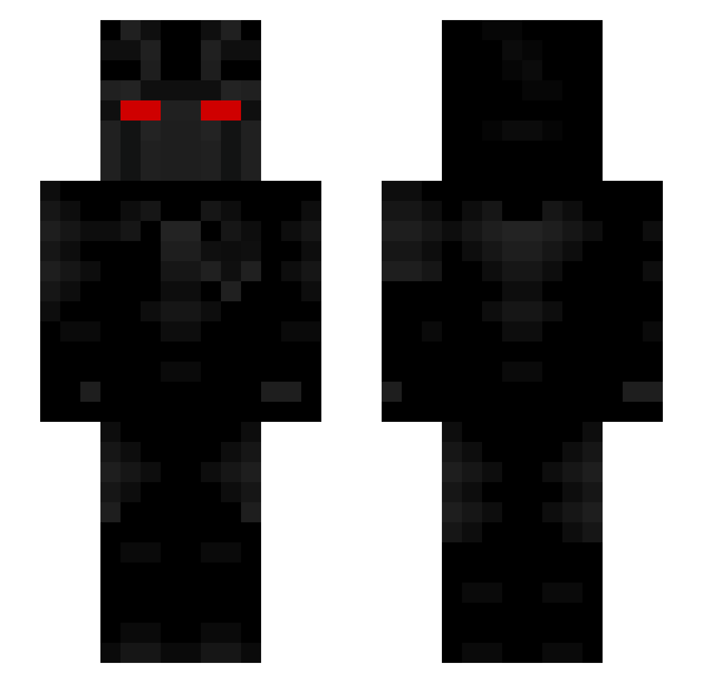 Kazikxq Minecraft skin, front and back view