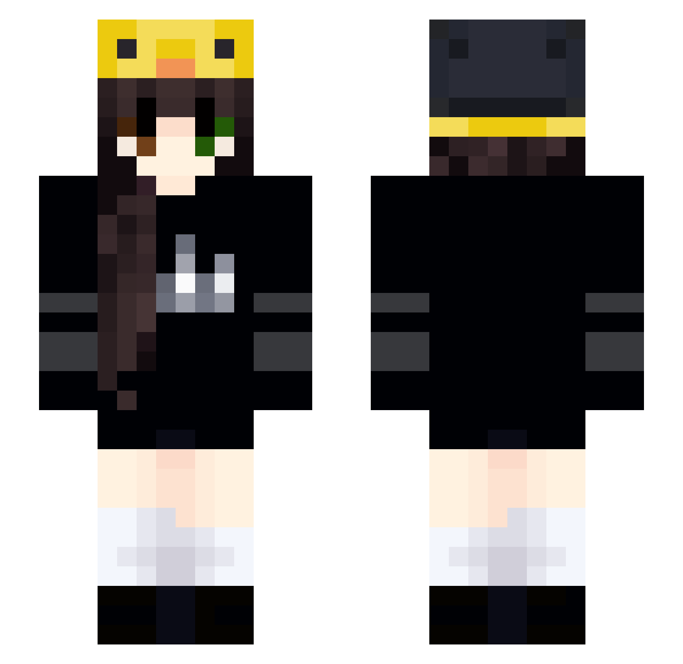 ItzRenee Minecraft skin, front and back view
